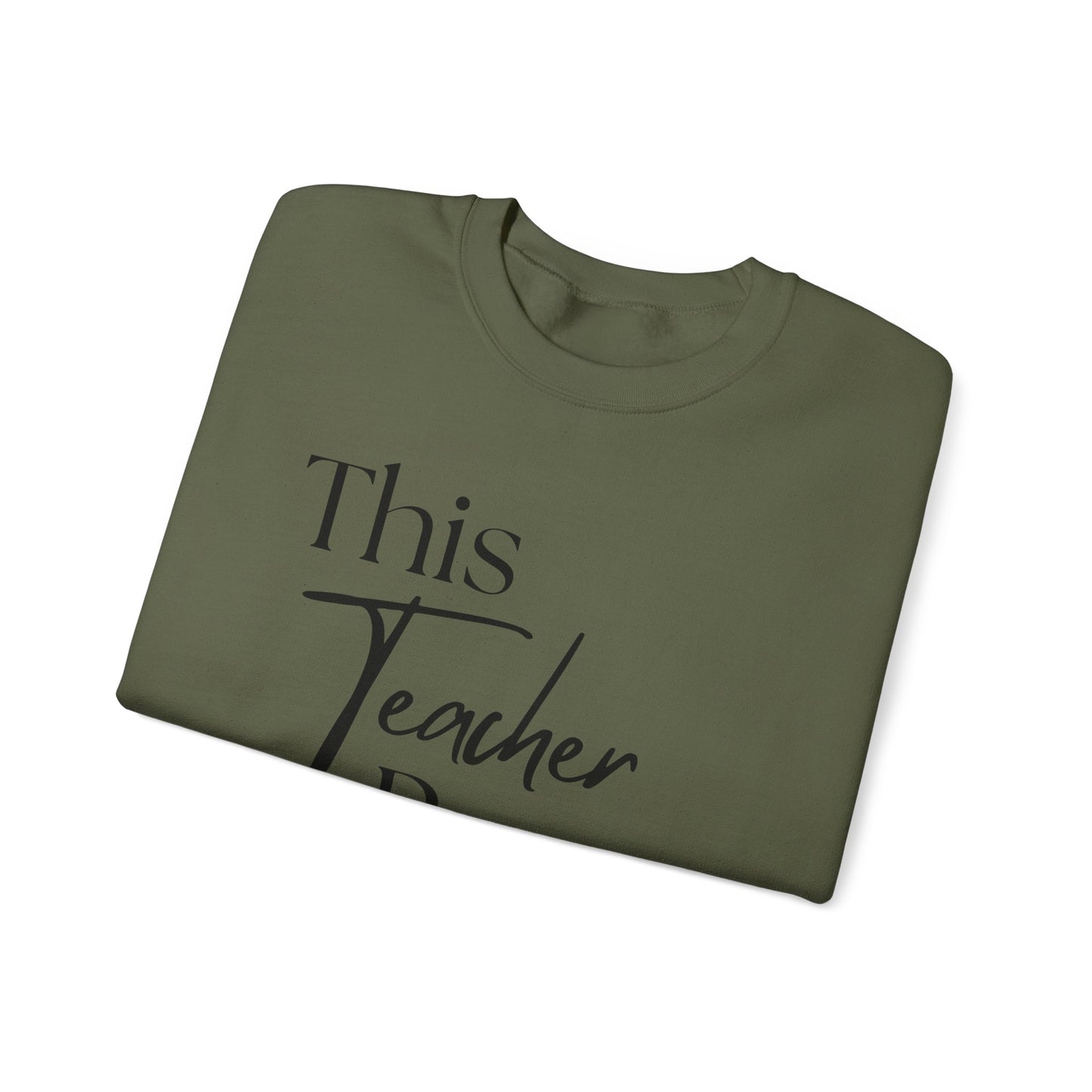 This Teacher Prays Unisex Crewneck Sweatshirt - Faith-Inspired Gift for Educators