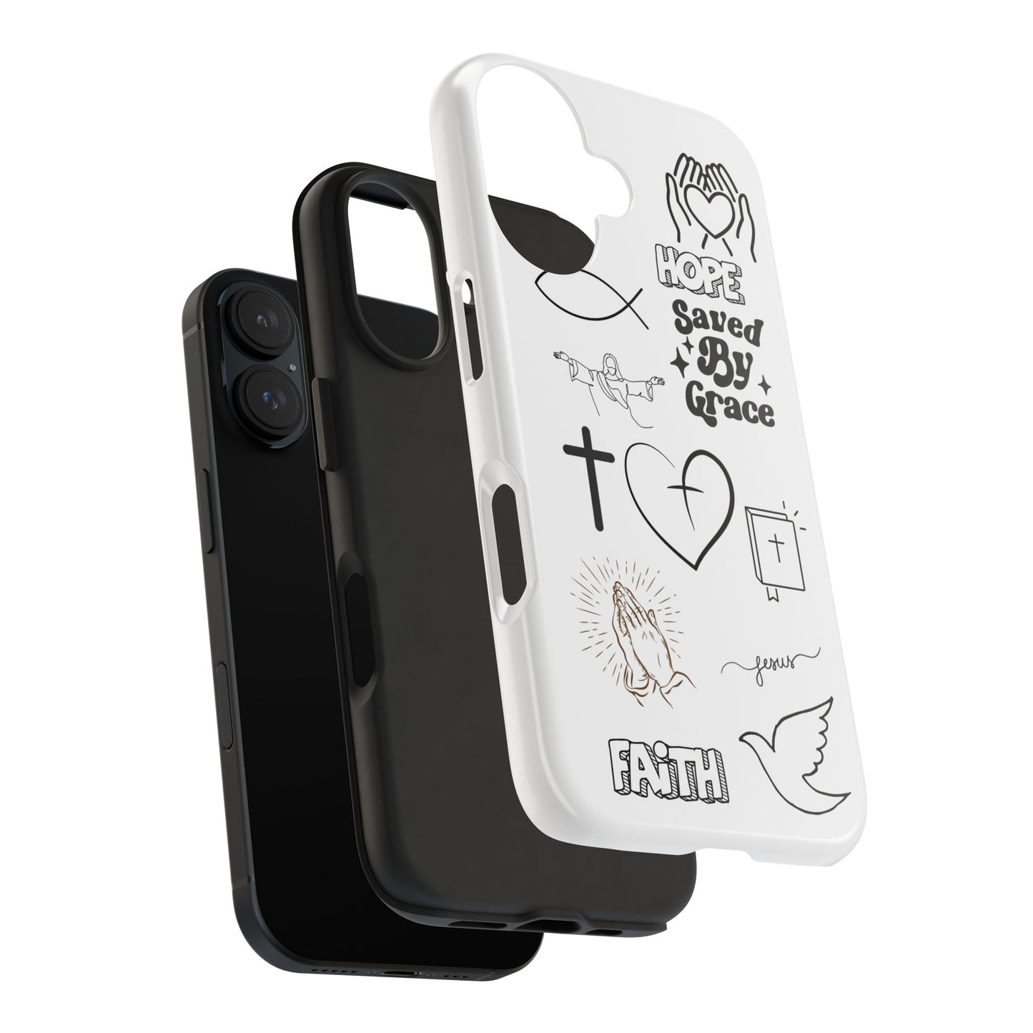 Inspirational Tough Phone Case - Faith, Hope & Grace Design