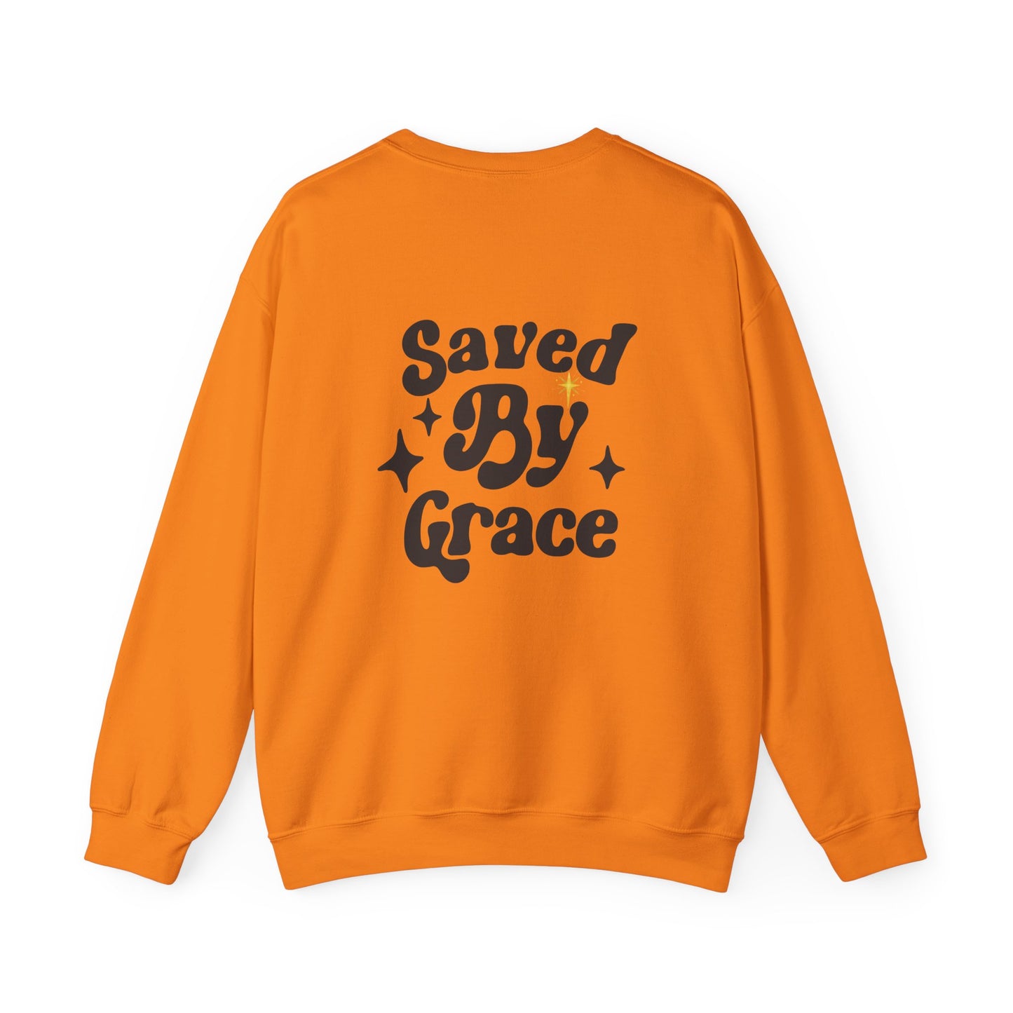 Saved By Grace Unisex Crewneck Sweatshirt - Inspirational Spirit Wear