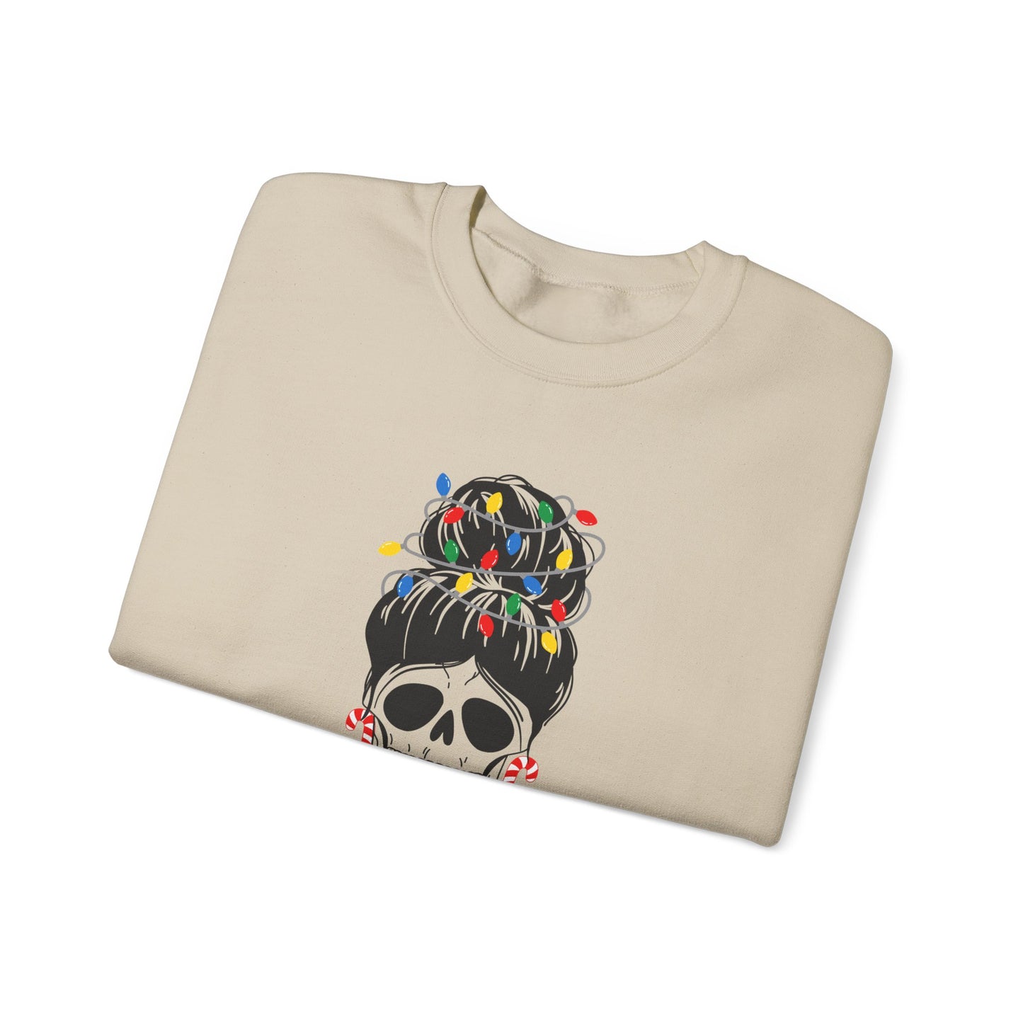 Jingle Bells Silly Skull Unisex Heavy Blend™ Crewneck Sweatshirt