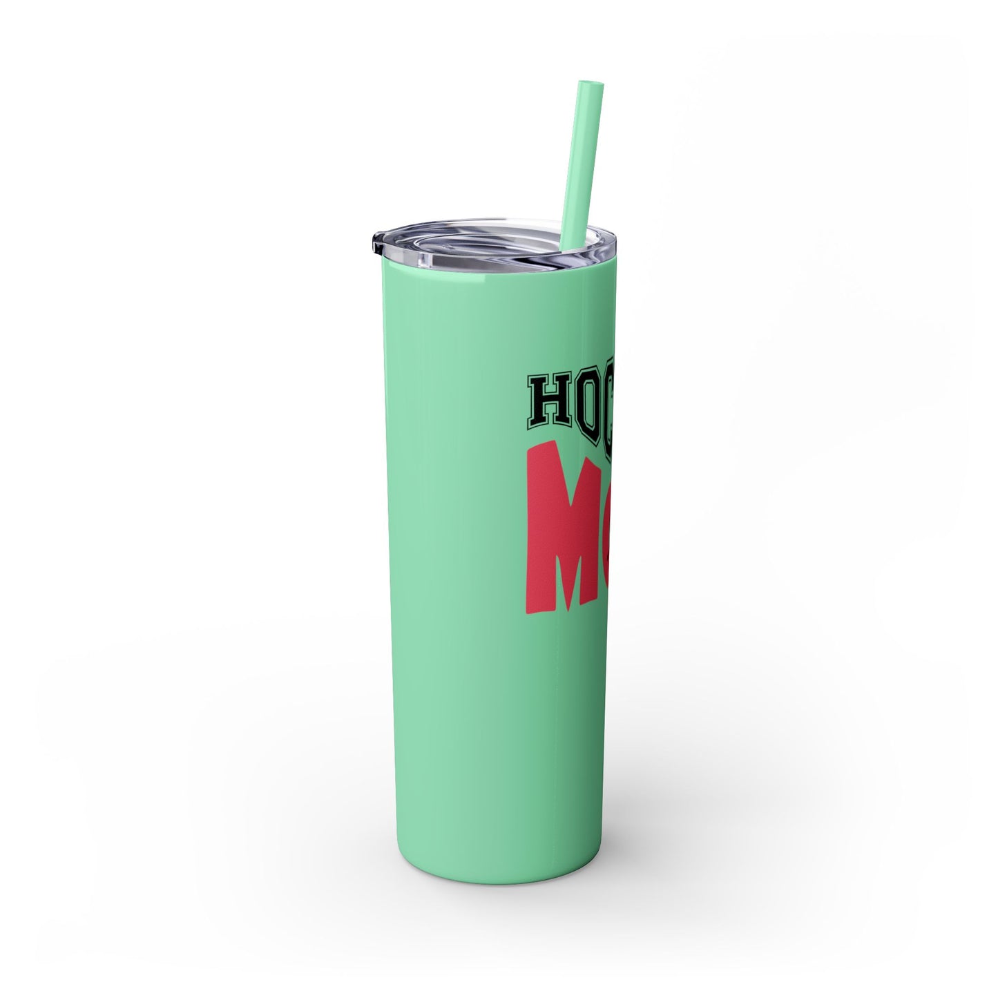 Hockey Mom 20oz Skinny Tumbler with Straw - Perfect Gift for Sports Enthusiasts