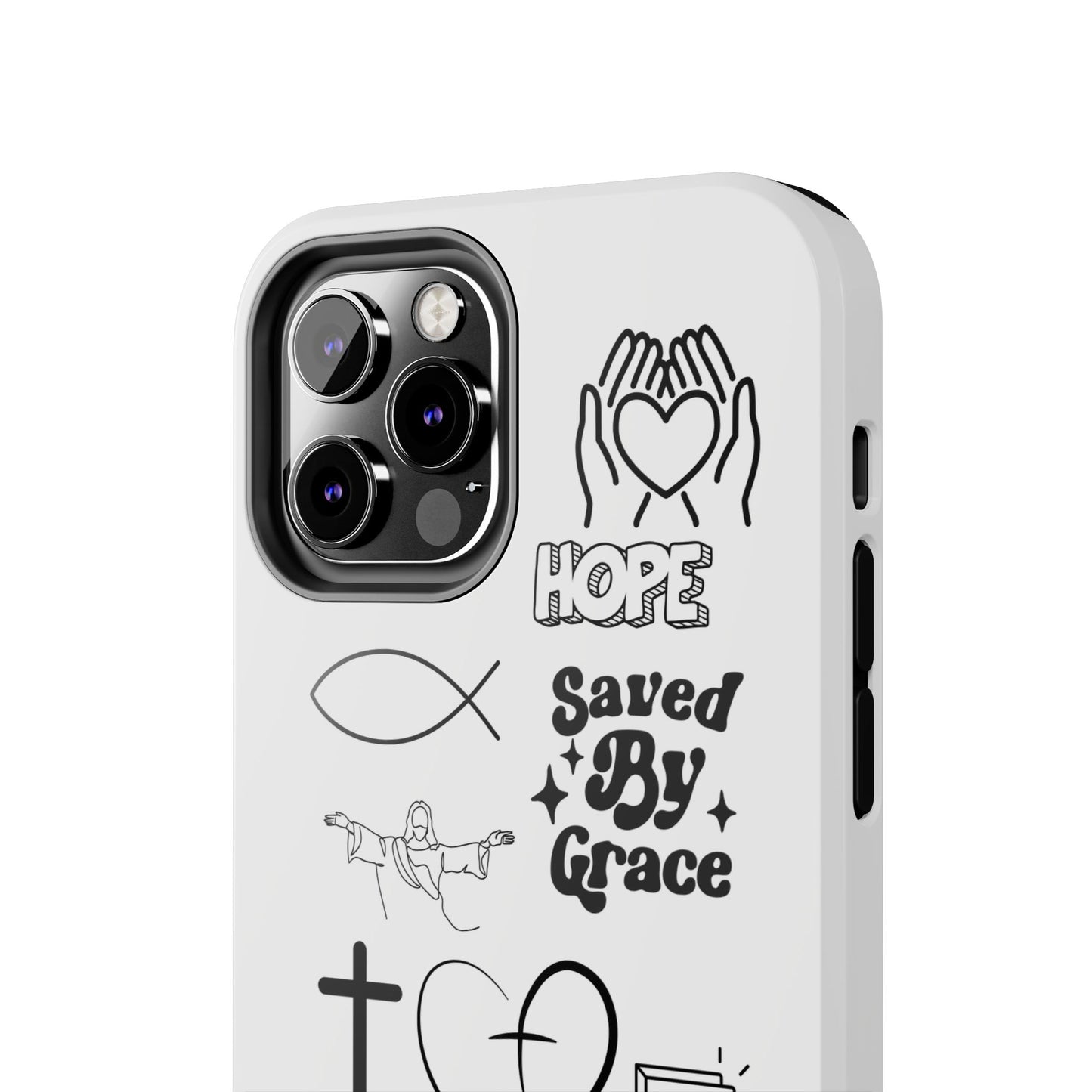 Inspirational Tough Phone Case - Faith, Hope & Grace Design