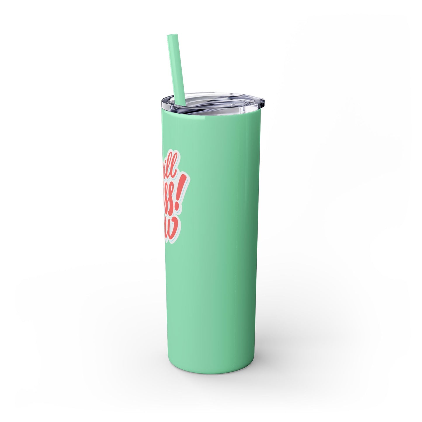 We Will Miss You Skinny Tumbler with Straw - 20oz Travel Mug for Farewell Gifts