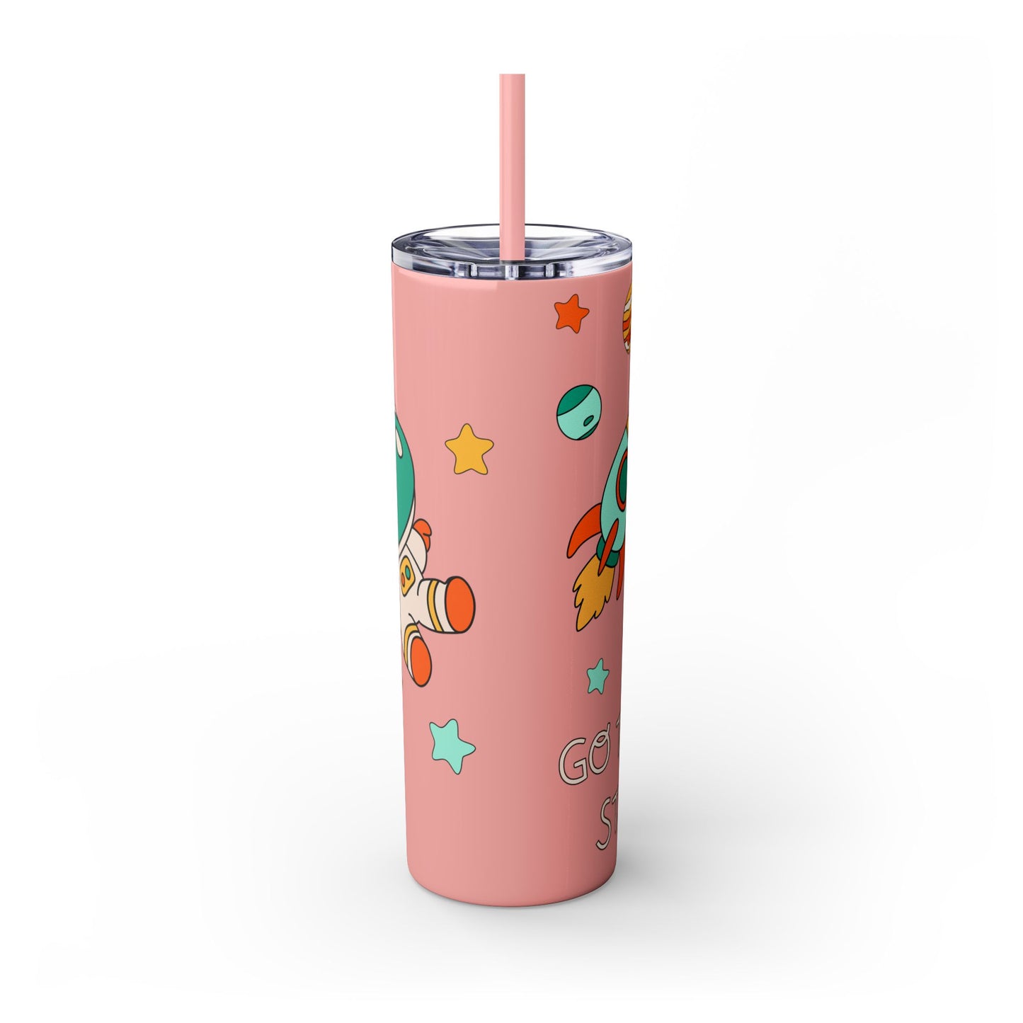 Go to the Stars Skinny Tumbler with Straw - 20oz Space Theme Drinkware