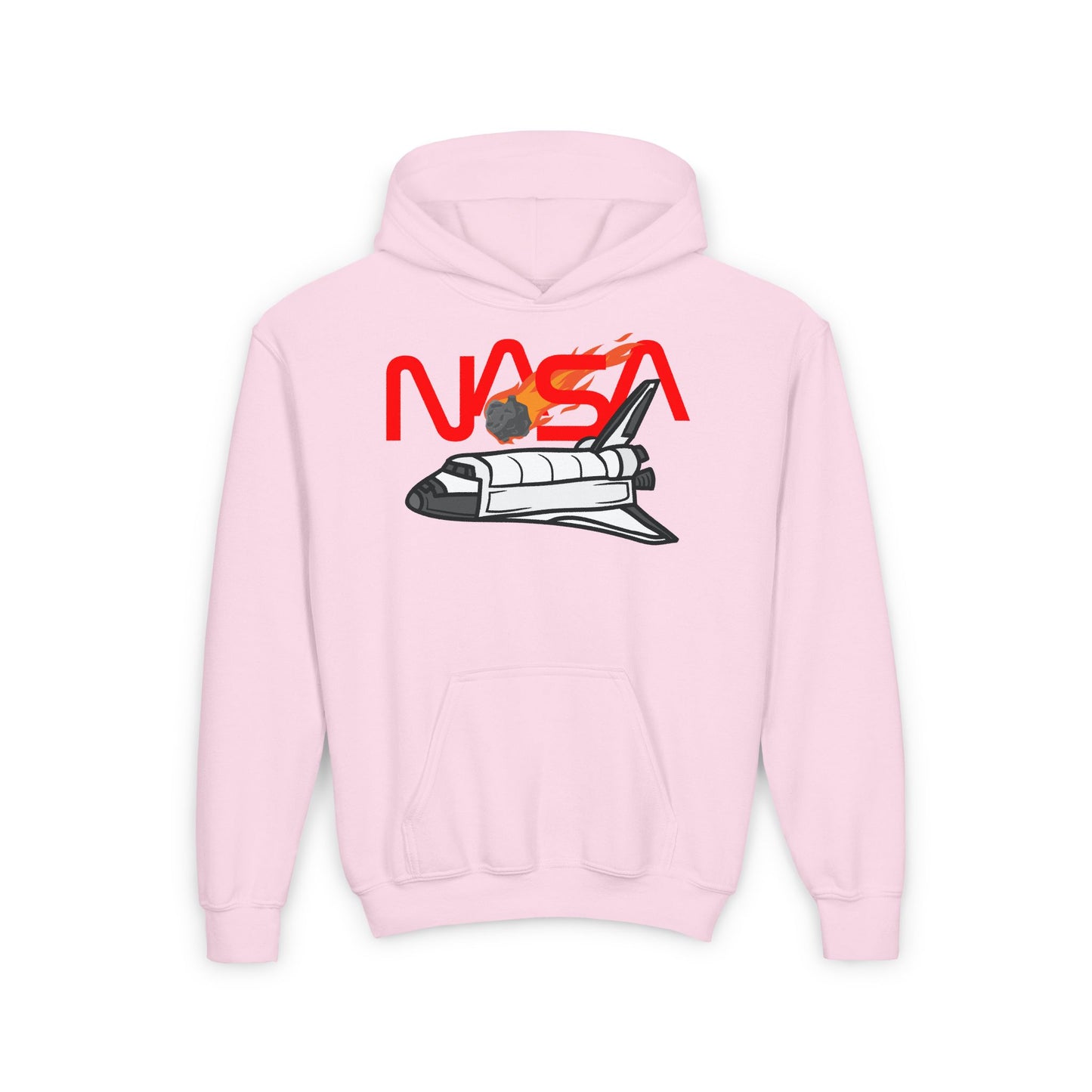 NASA Youth Heavy Blend Hoodie - Space Shuttle Design for Aspiring Astronauts