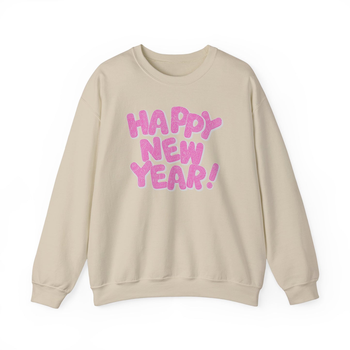 Happy New Year 2025 Pink Unisex Crewneck Sweatshirt