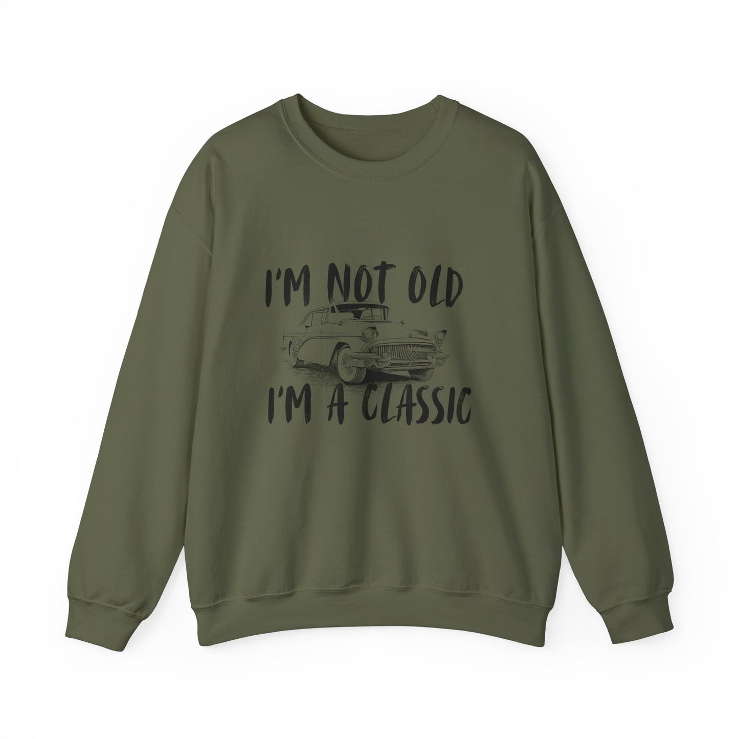 Classic Vibes Unisex Crewneck Sweatshirt - 'I'm Not Old, I'm a Classic'