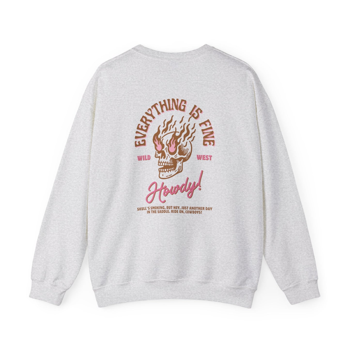 Howdy Wild West Crewneck Sweatshirt - Unisex Heavy Blend™ - Casual Comfort