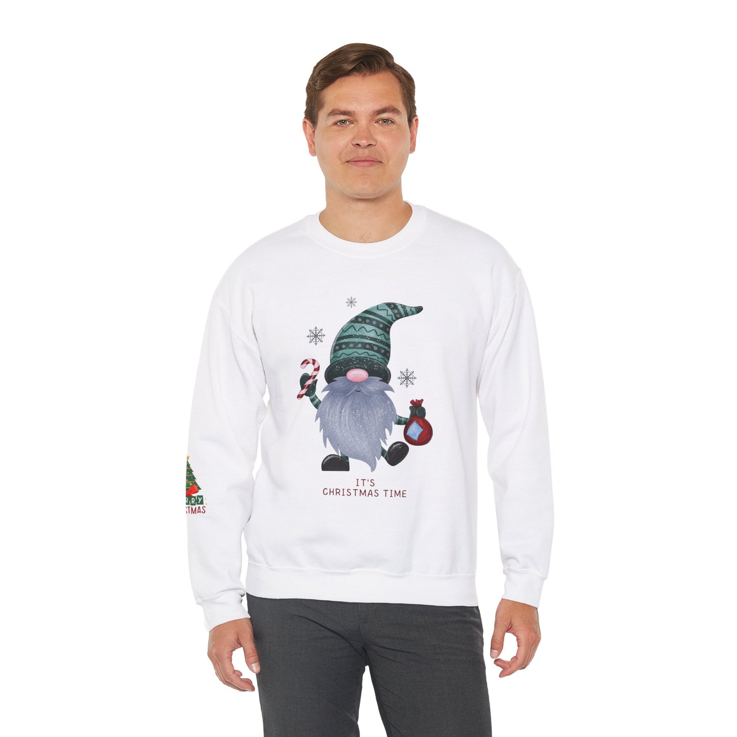 Christmas Gnome Crewneck Sweatshirt - It's Christmas Time