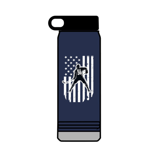 ***CUSTOM** Hockey Patriotic 32oz Water Bottle - Red, USA Design for Active Lifestyles