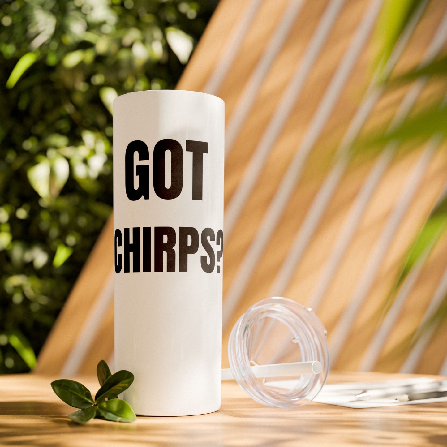 Got Chirps? Hockey Skinny Tumbler with Straw - Fun 20oz Drinkware