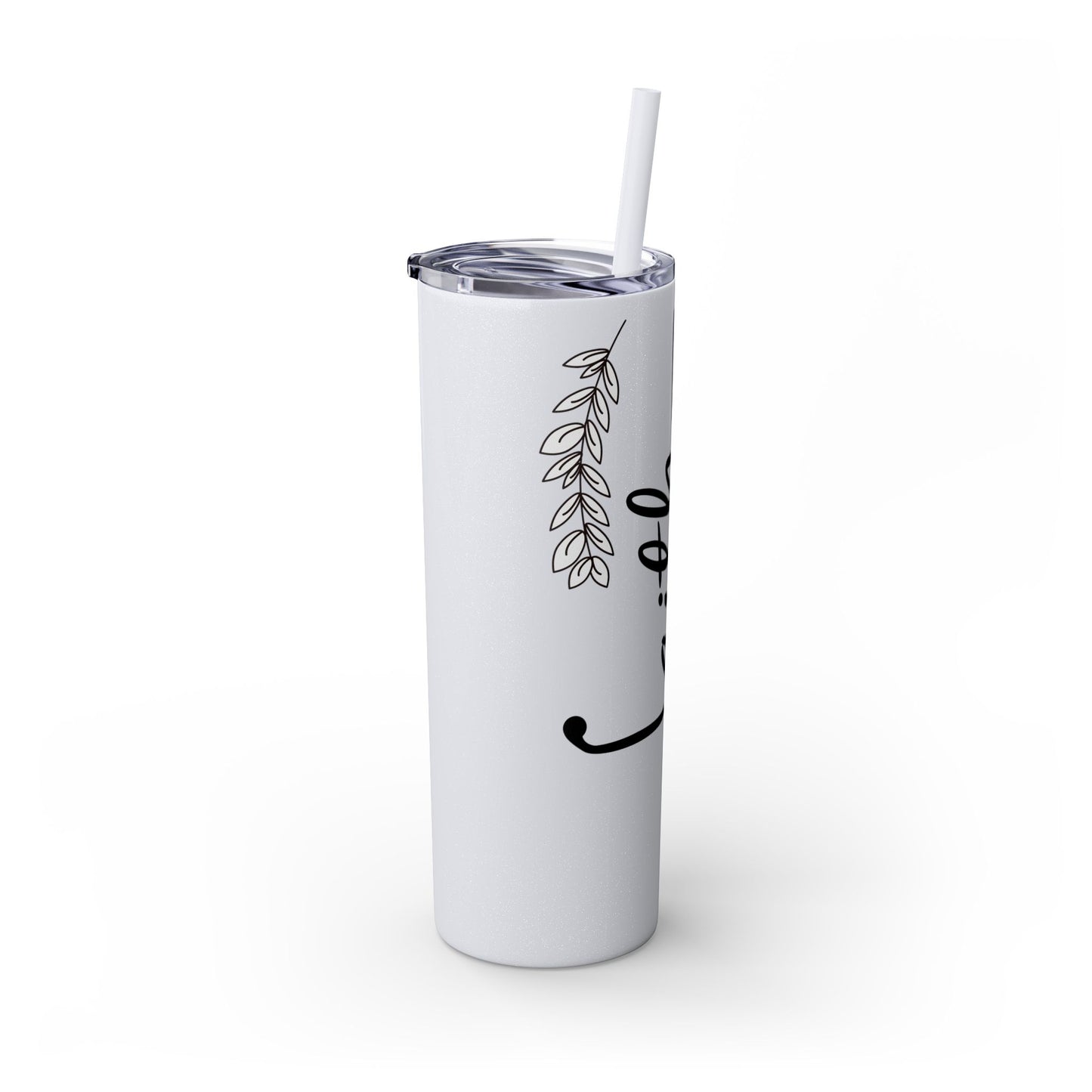 Inspirational Faith Skinny Tumbler with Straw | 20oz Drinkware