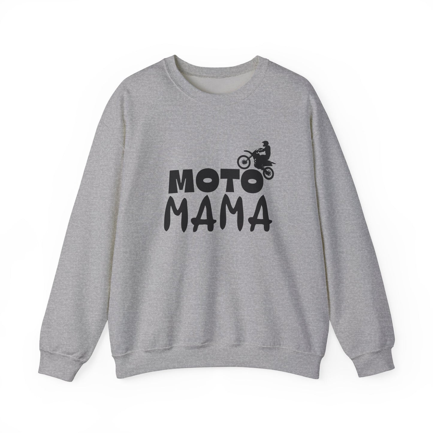 Moto Mama Unisex Heavy Blend™ Crewneck Sweatshirt - Perfect for Bikers & Moms