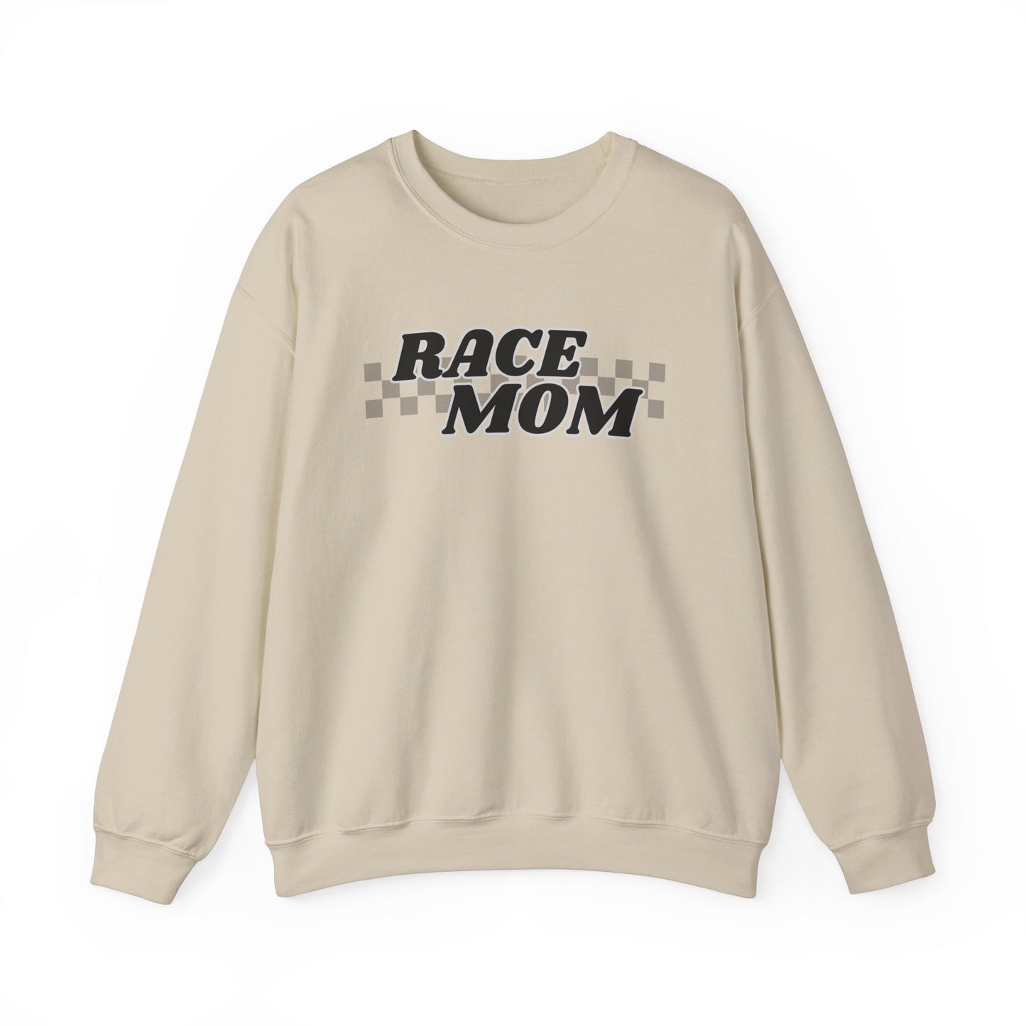 Race Mom Unisex Heavy Blend™ Crewneck Sweatshirt - Perfect Gift for Racing Enthusiast Moms