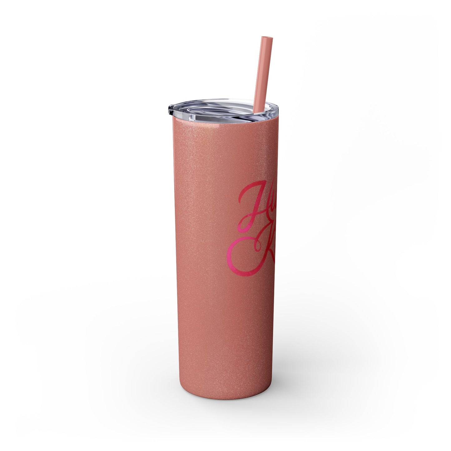 Hugs & Kisses Skinny Tumbler with Straw - 20oz Love Drinkware