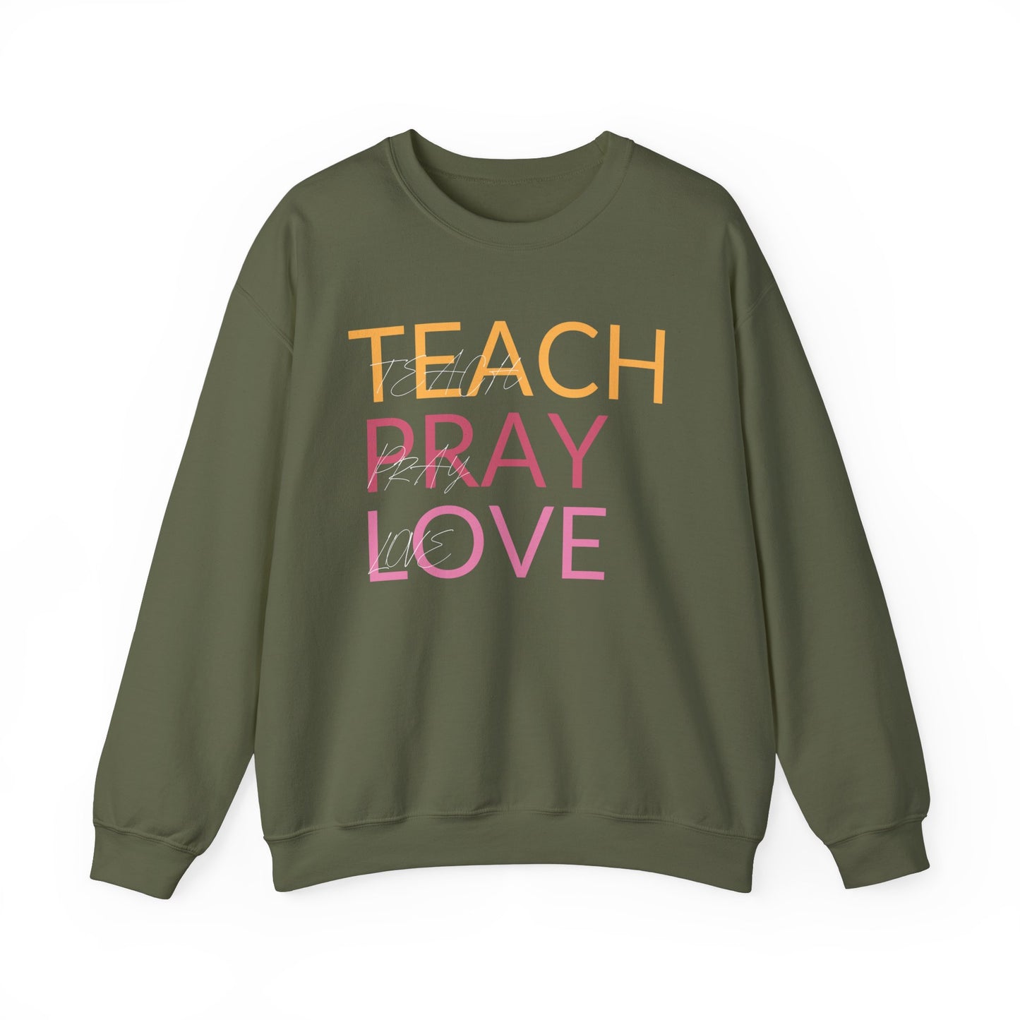 Teach Pray Love Unisex Heavy Blend™ Crewneck Sweatshirt - Inspirational Comfort Wear