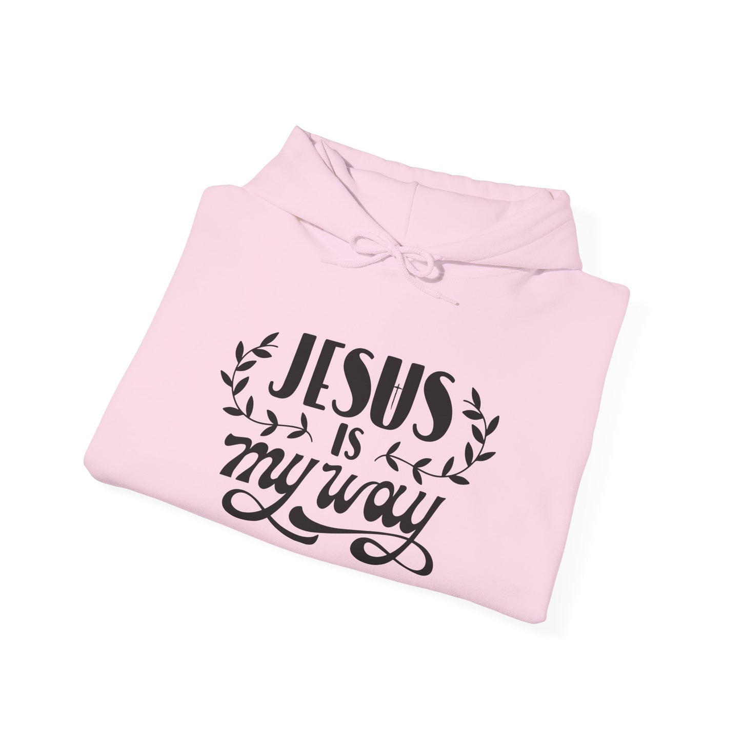 Faith-Inspired Unisex Hooded Sweatshirt – "Jesus is My Way"