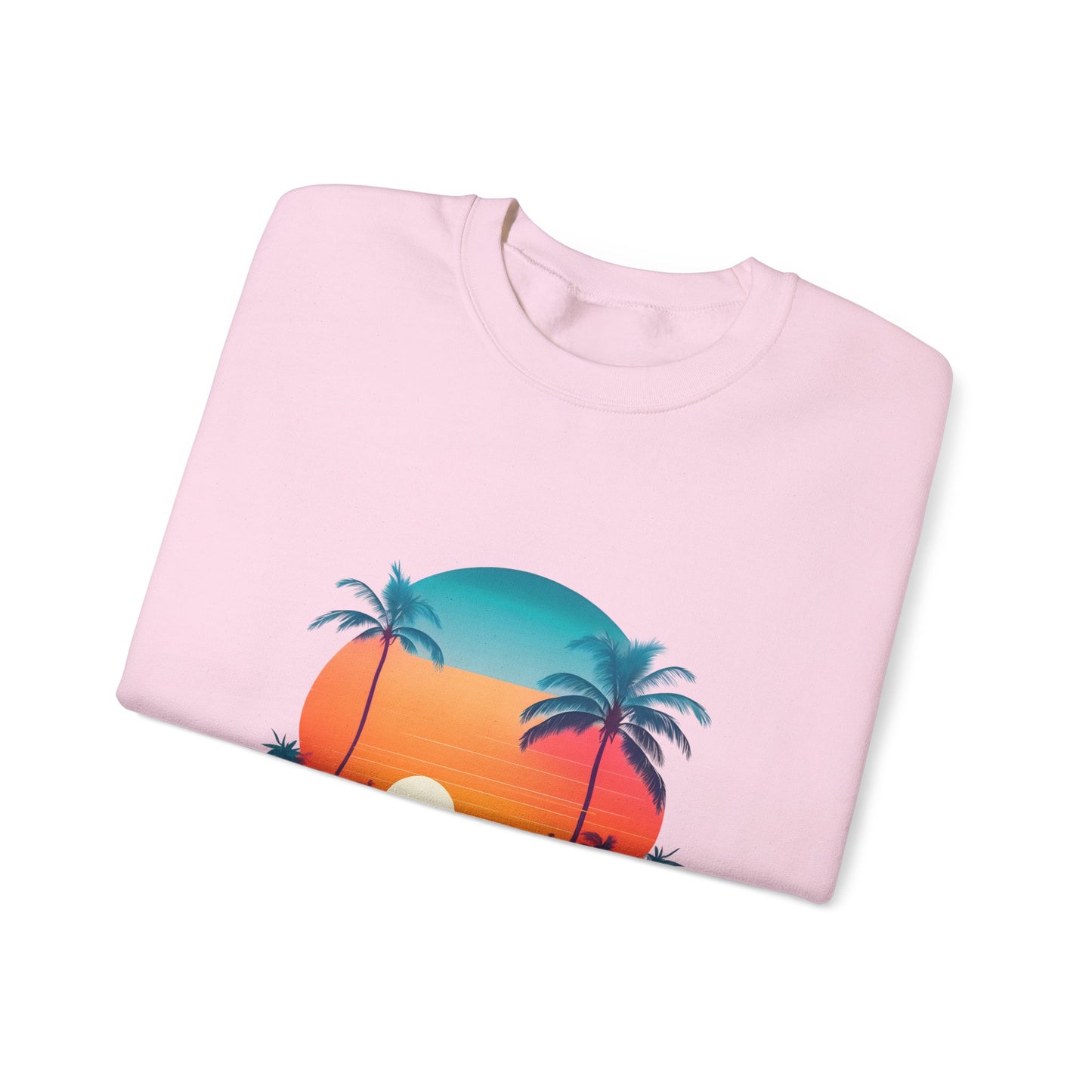 Retro Sunset Car Unisex Crewneck Sweatshirt