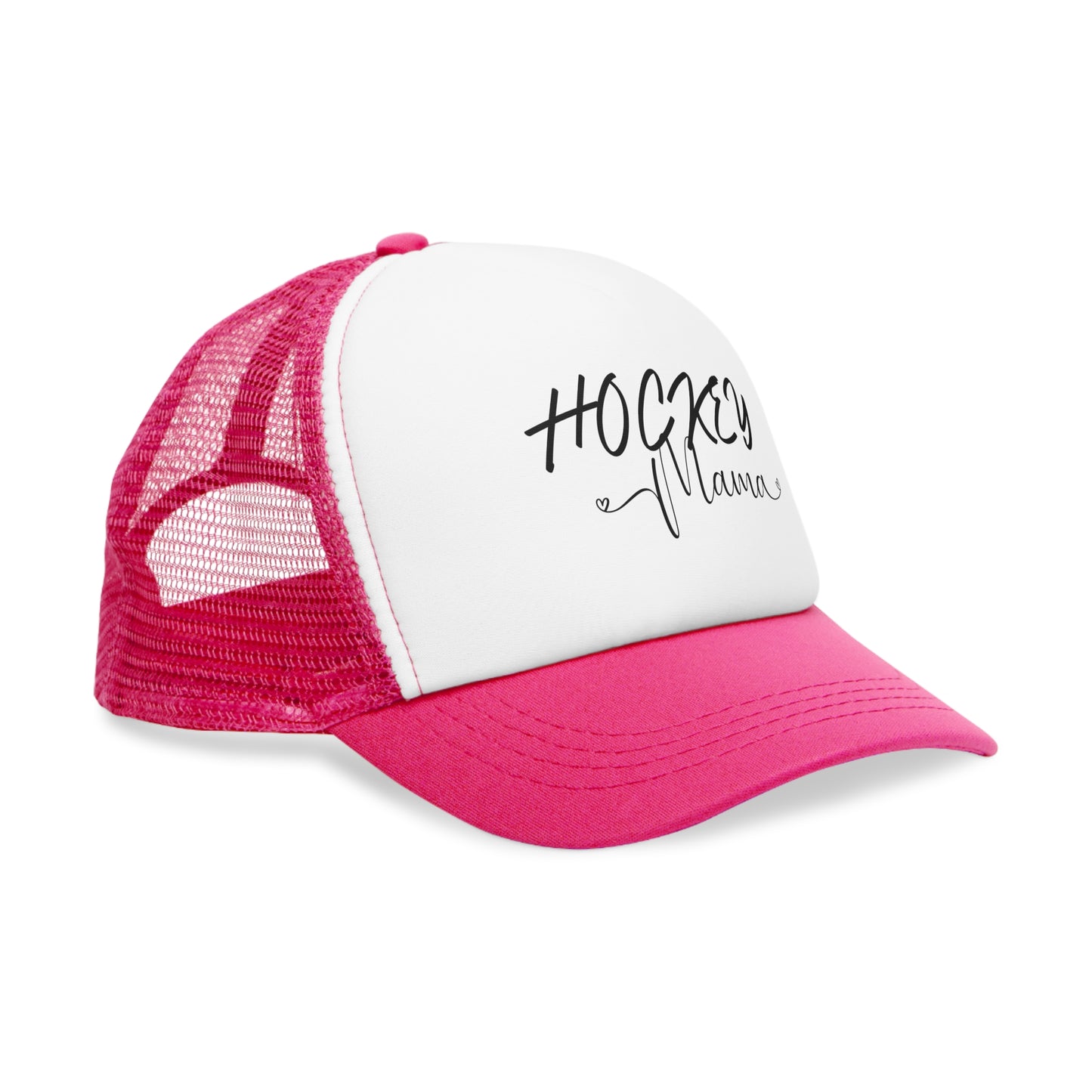 Hockey Mama Mesh Cap - Sporty Trucker Hat for Hockey Moms