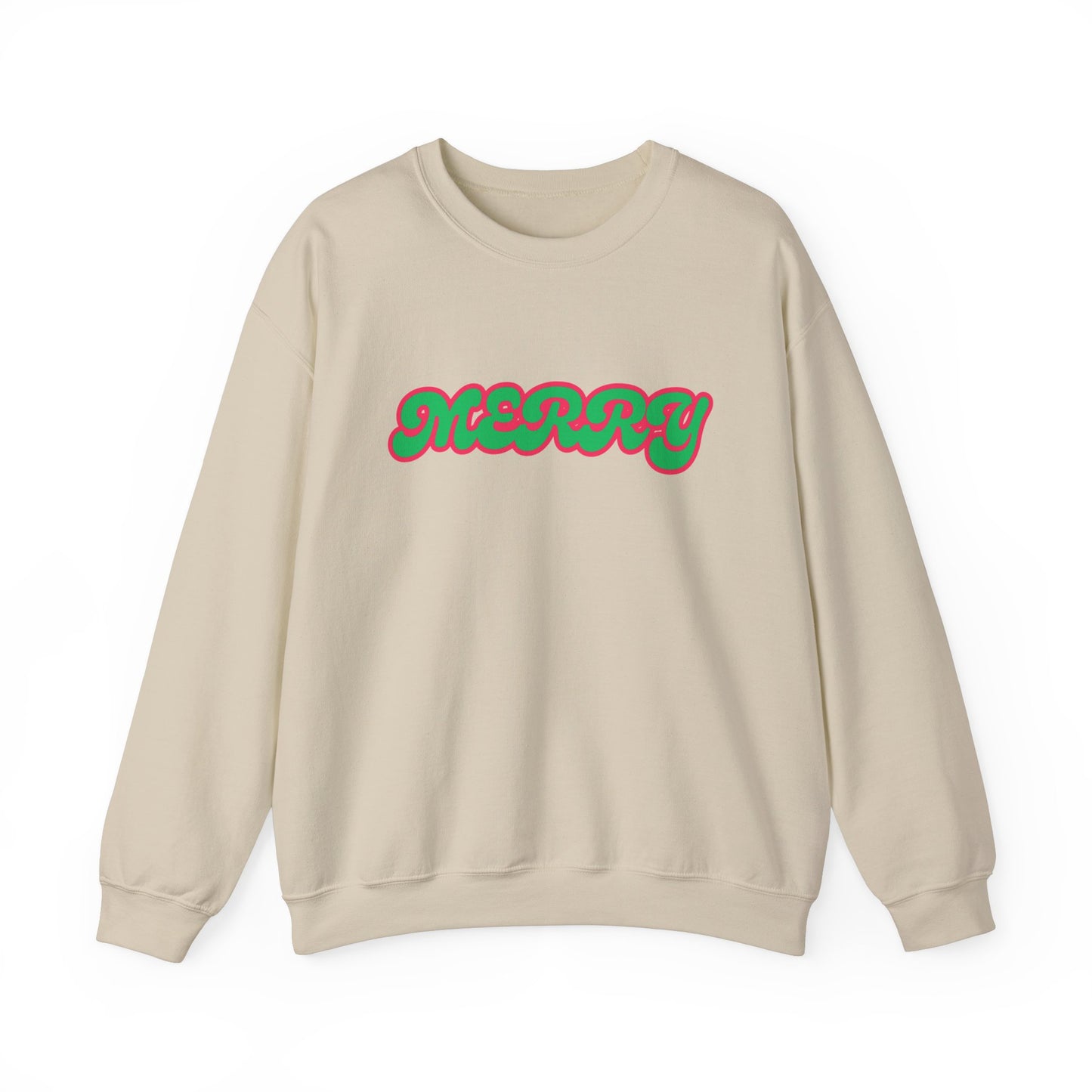 Green MERRY - Unisex Heavy Blend™ Crewneck Sweatshirt