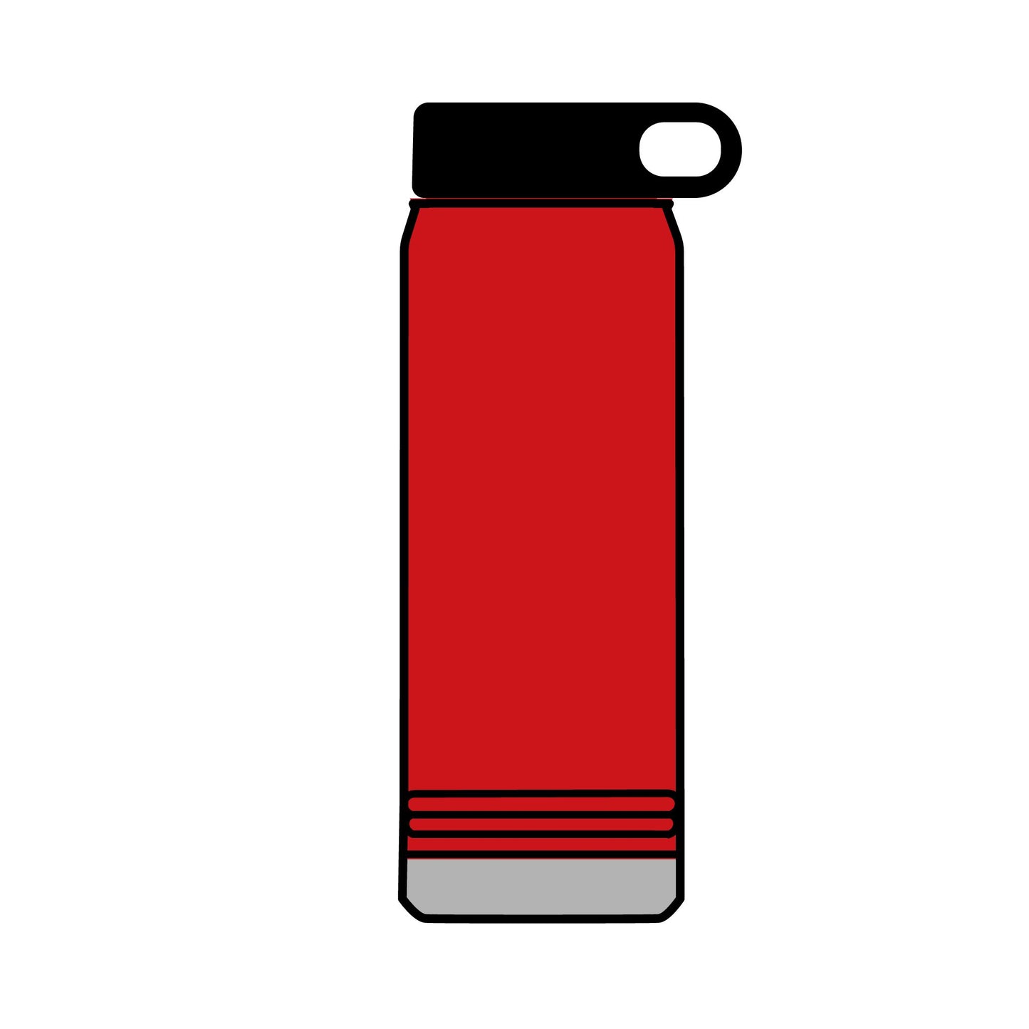 ***CUSTOM** Hockey Patriotic 32oz Water Bottle - Red, USA Design for Active Lifestyles