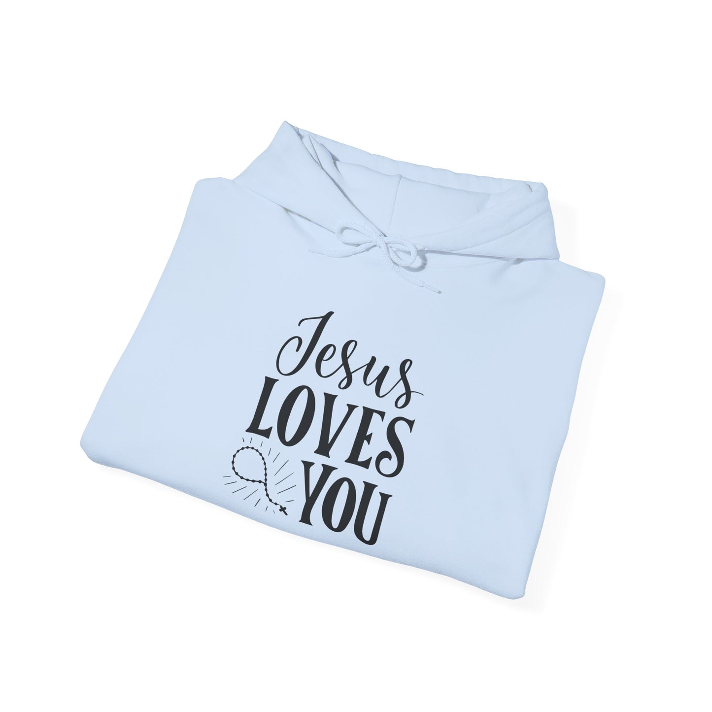 Unisex Heavy Blend™ Hooded Sweatshirt - Jesus Loves You Design