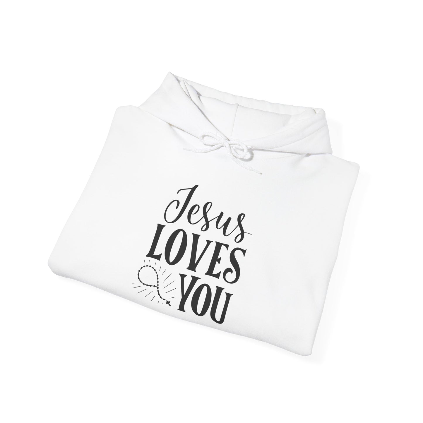 Unisex Heavy Blend™ Hooded Sweatshirt - Jesus Loves You Design