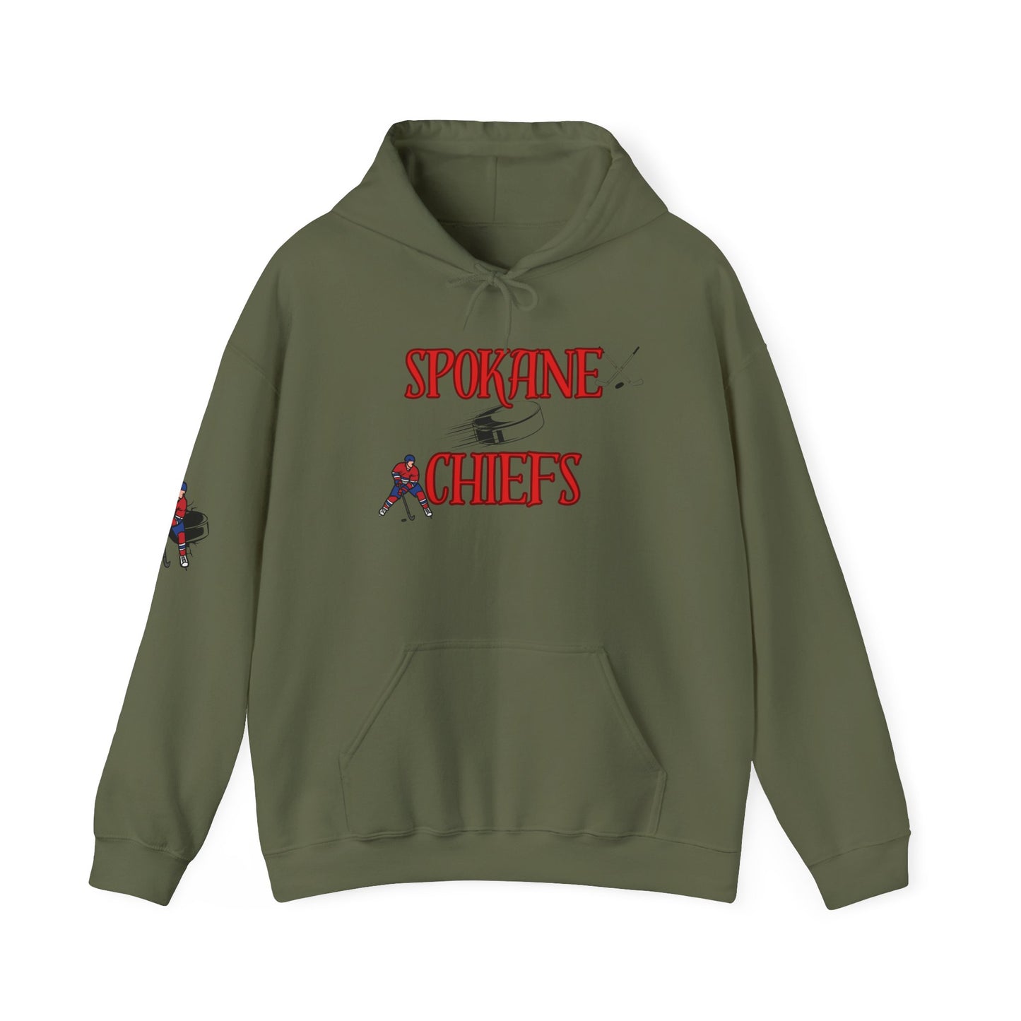 Spokane Chiefs  Red Hockey Sweatshirt | Unisex Heavy Blend™ Hooded Sweatshirt for Fans " Got Chirps?"