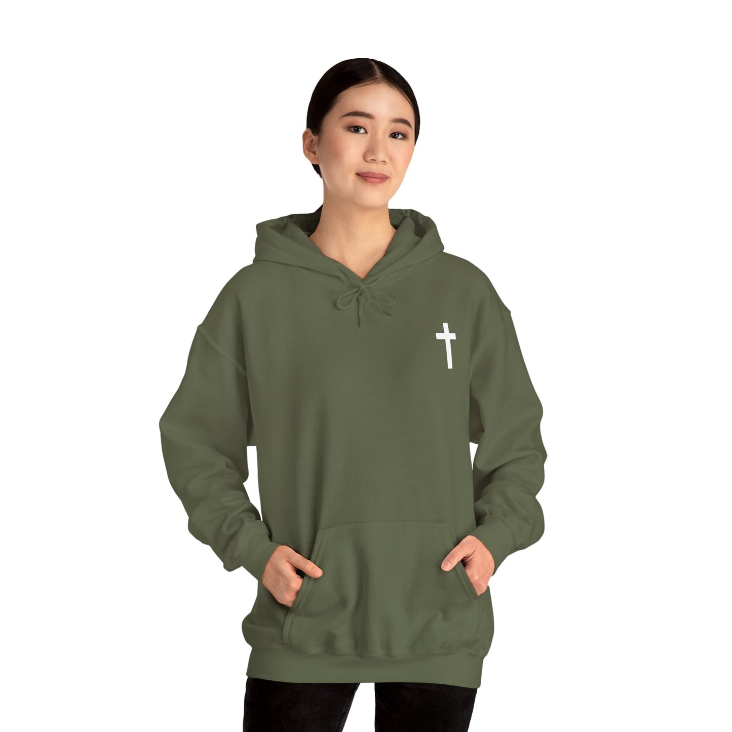 Faith Cross Unisex Heavy Blend™ Hooded Sweatshirt - Comfortable & Stylish for All Occasions