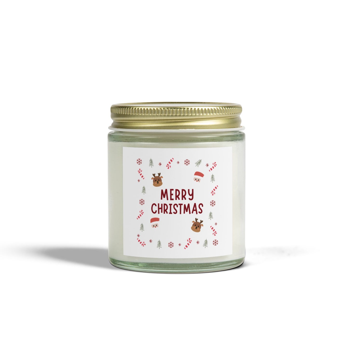 Merry Christmas Scented Candle - Coconut Apricot Wax (4oz, 9oz)