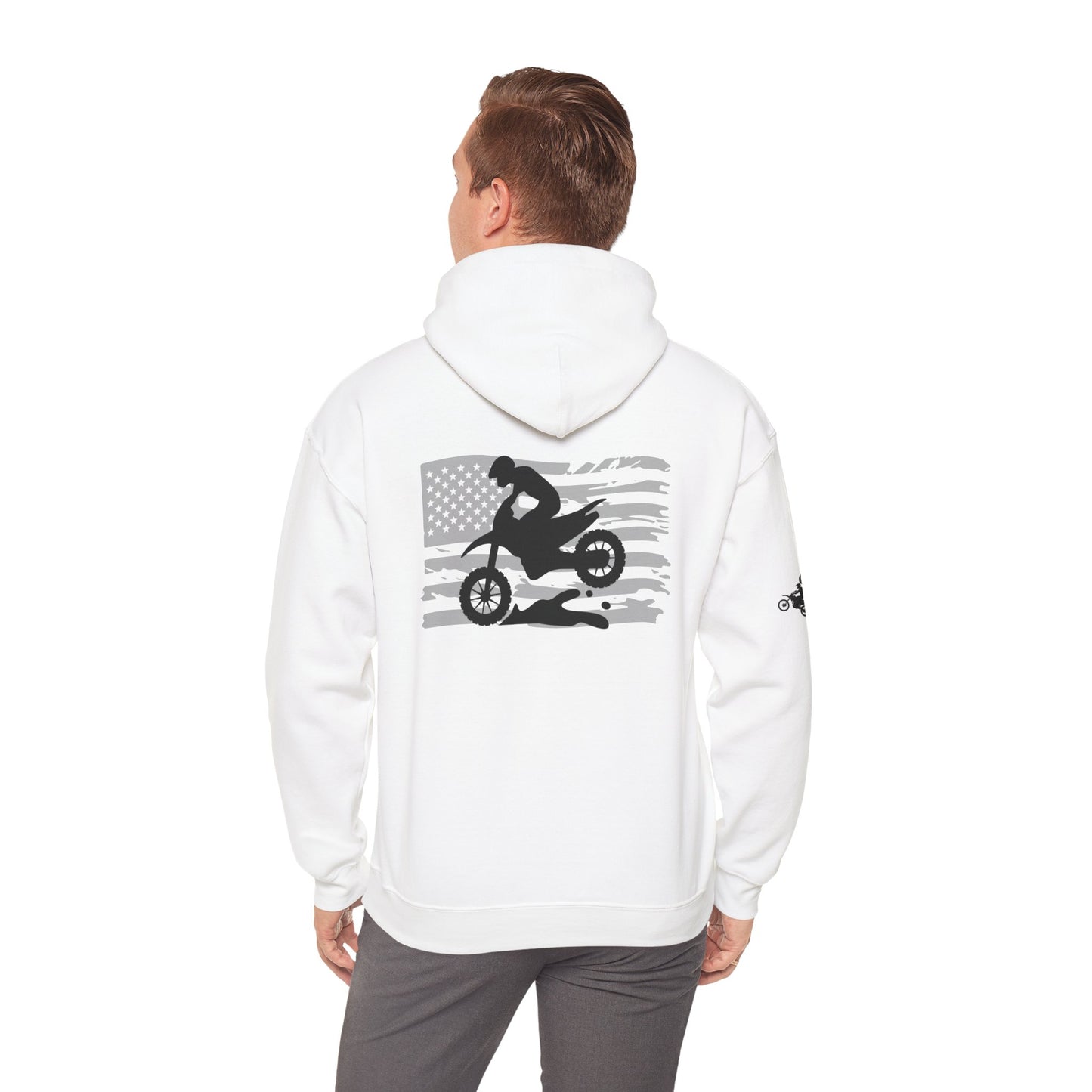 Race Dad Unisex Heavy Blend™ Hoodie - Perfect Gift for Motorbike Enthusiasts