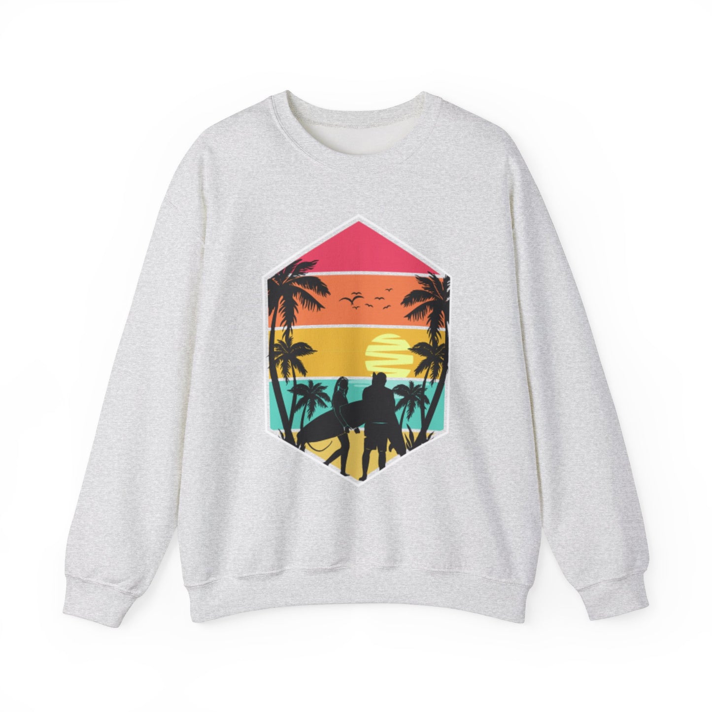 Surfing Hang Loose - Unisex Heavy Blend™ Crewneck Sweatshirt