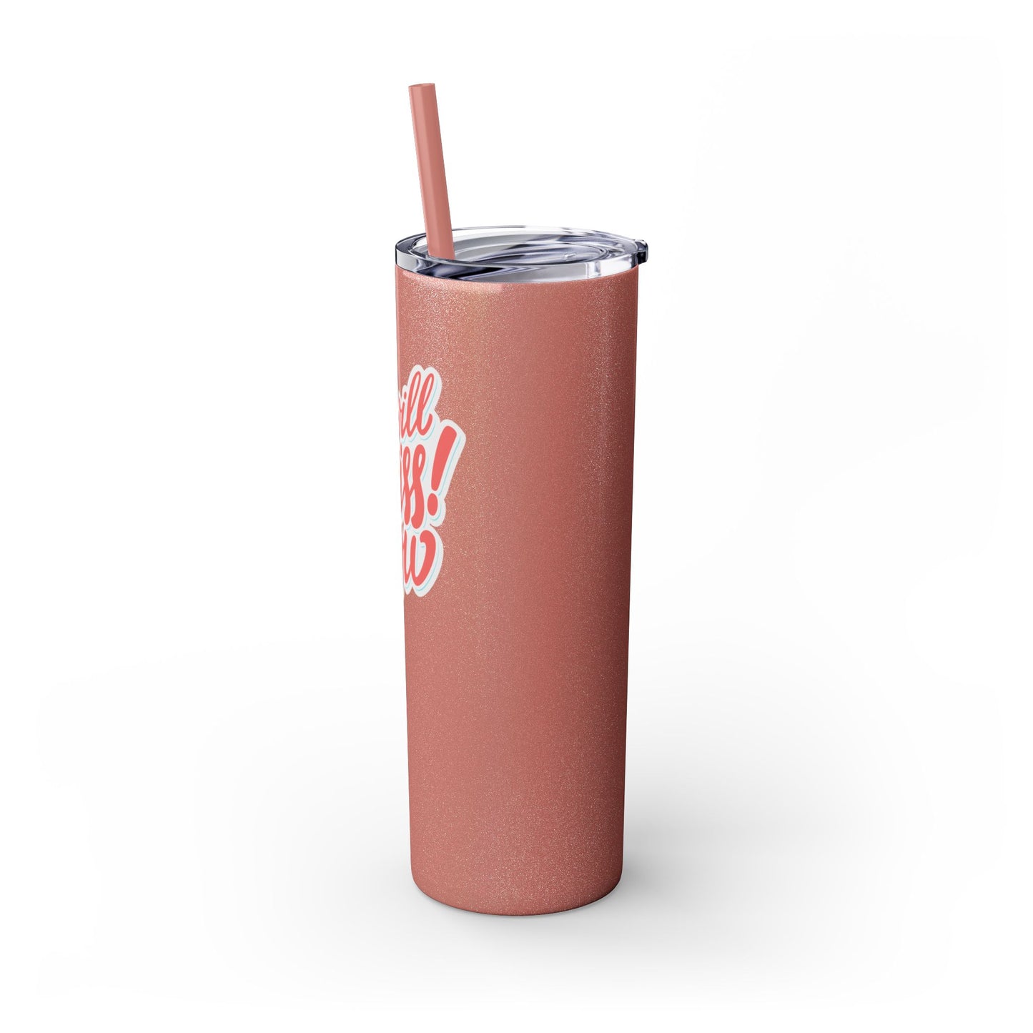 We Will Miss You Skinny Tumbler with Straw - 20oz Travel Mug for Farewell Gifts