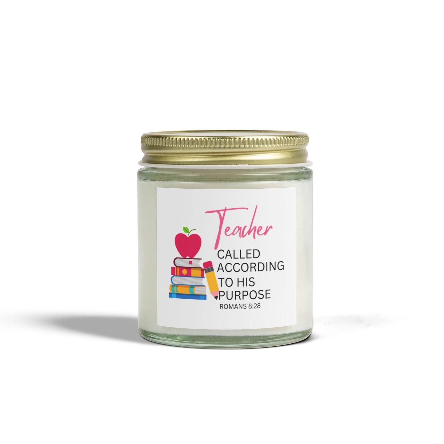 Teacher Scented Candle - Coconut Apricot Wax, Inspirational Gift for Educators