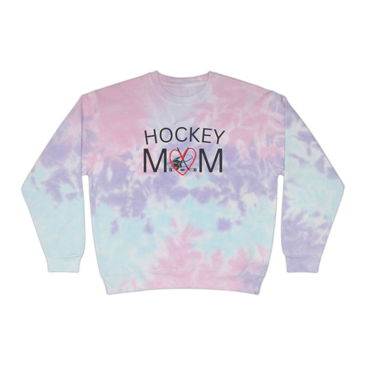 Hockey Mom Tie-Dye Sweatshirt - Cozy Unisex Apparel for Sports Enthusiasts