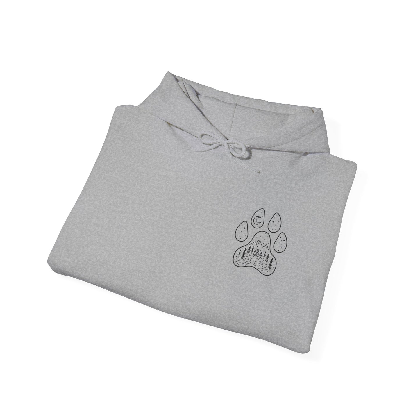 Paw Print Unisex Heavy Blend™ Hooded Sweatshirt - Cozy Animal Lover Gift