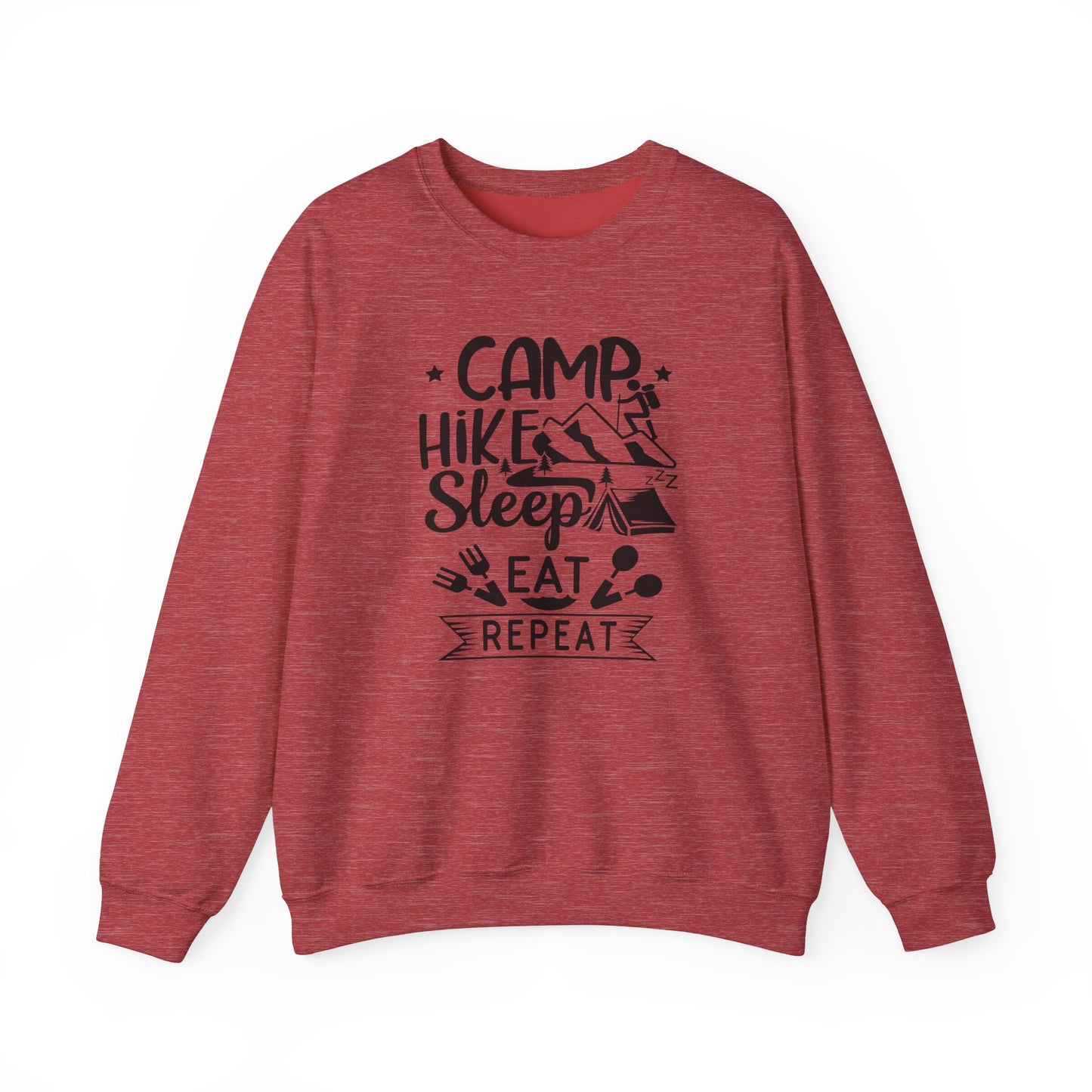 Adventure Camp Sweatshirt - "Camp Hike Sleep Eat Repeat"