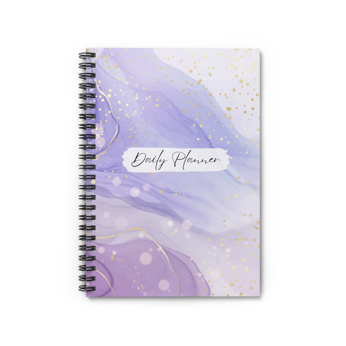 Daily Planner Spiral Notebook - Elegant Watercolor Design