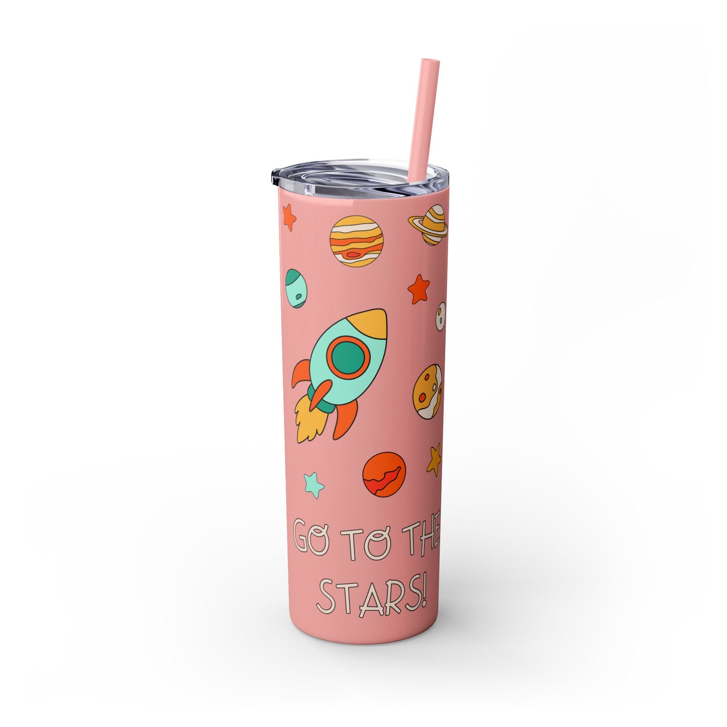 Go to the Stars Skinny Tumbler with Straw - 20oz Space Theme Drinkware