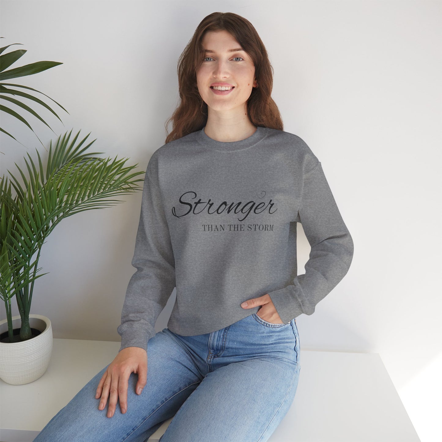 Stronger Than the Storm Unisex Heavy Blend™ Crewneck Sweatshirt