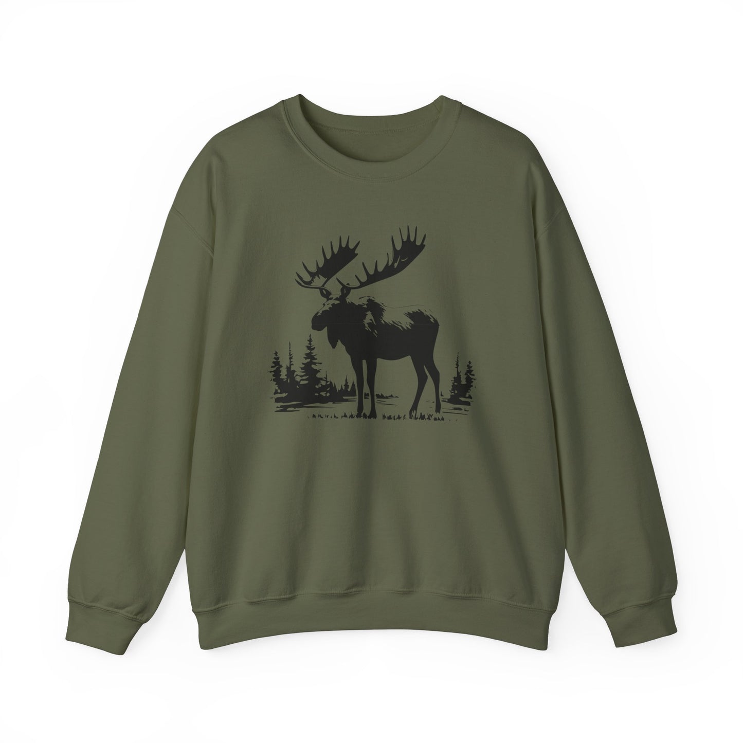 Moose Graphic Unisex Crewneck Sweatshirt - Cozy Nature Apparel