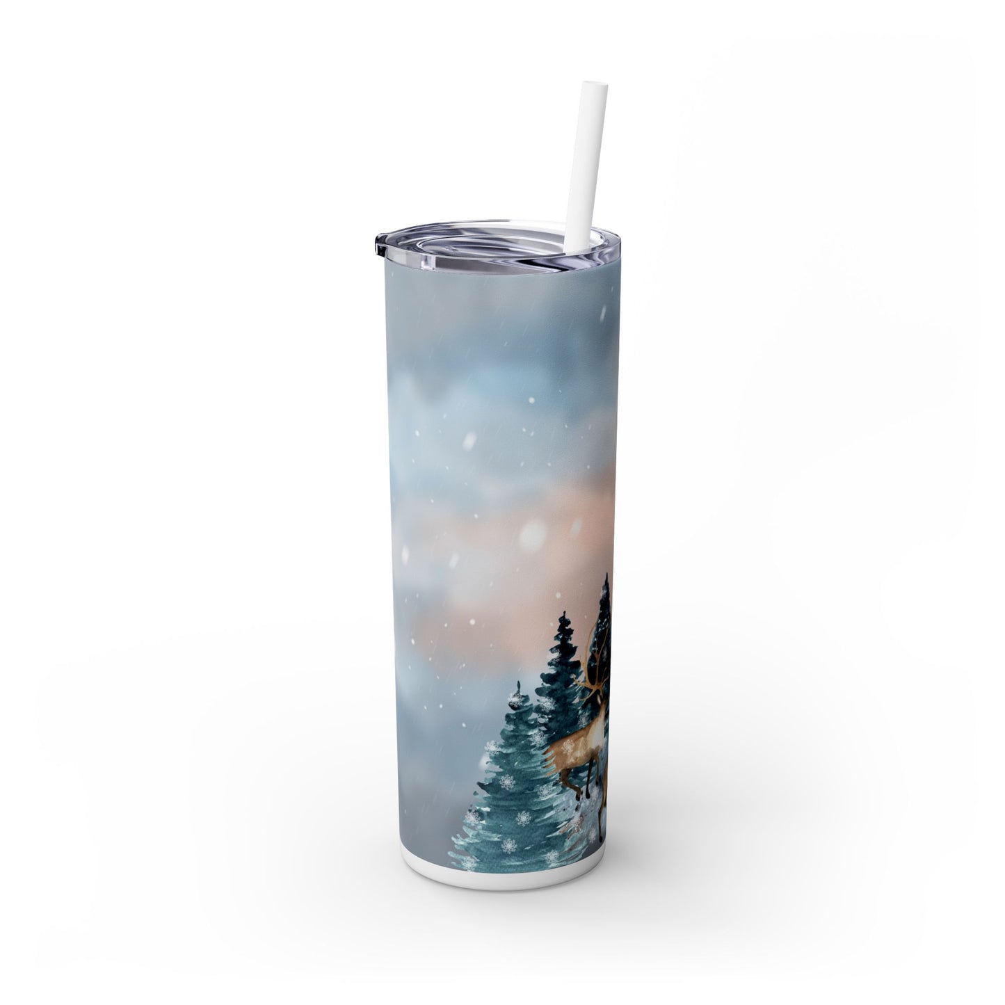 Winter Wonderland 20oz Skinny Tumbler with Straw - Perfect Holiday Gift