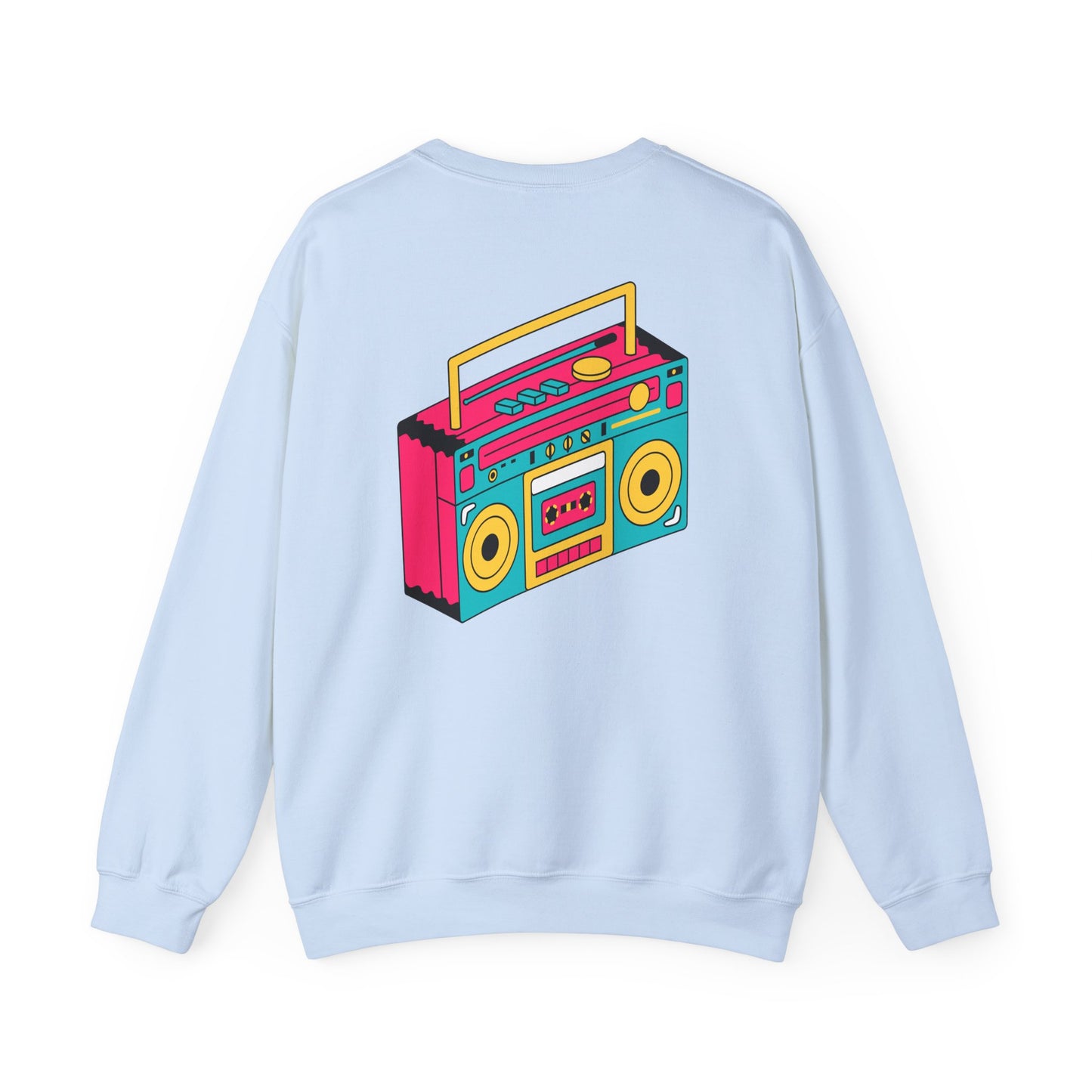 Retro Music Boombox Crewneck Sweatshirt - Unisex Heavy Blend