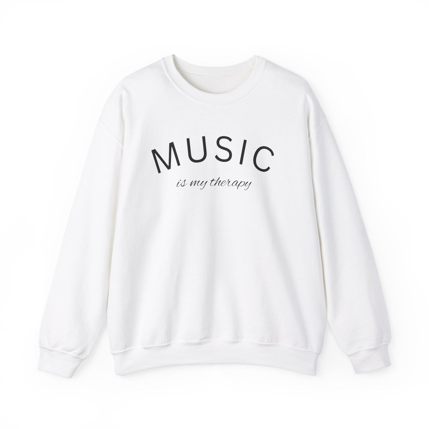 Music is My Therapy Unisex Heavy Blend™ Crewneck Sweatshirt - Cozy and Stylish Gift for Musicians