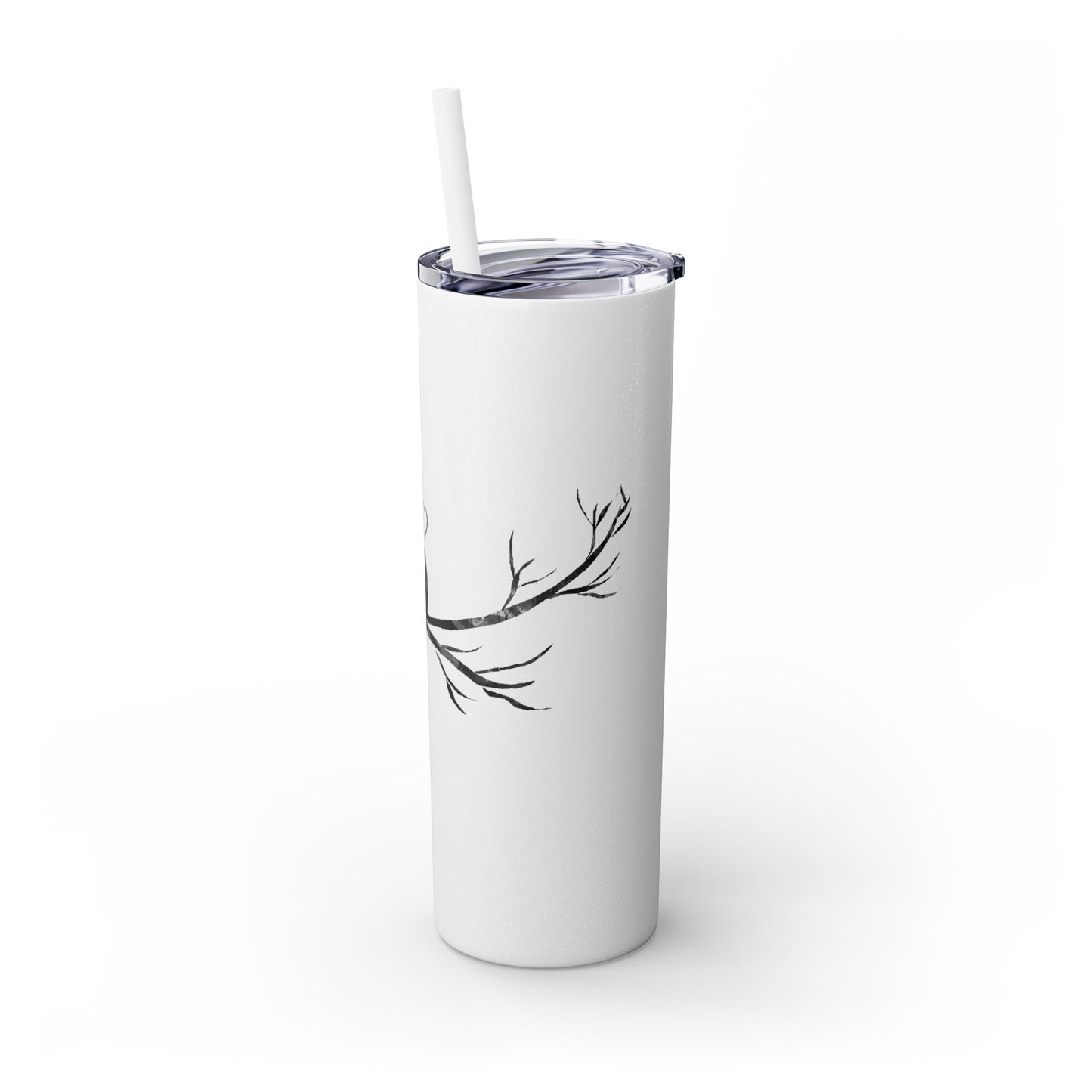 Couple's Love Birds Skinny Tumbler with Straw - 20oz | Perfect Gift for Anniversaries & Valentine's Day