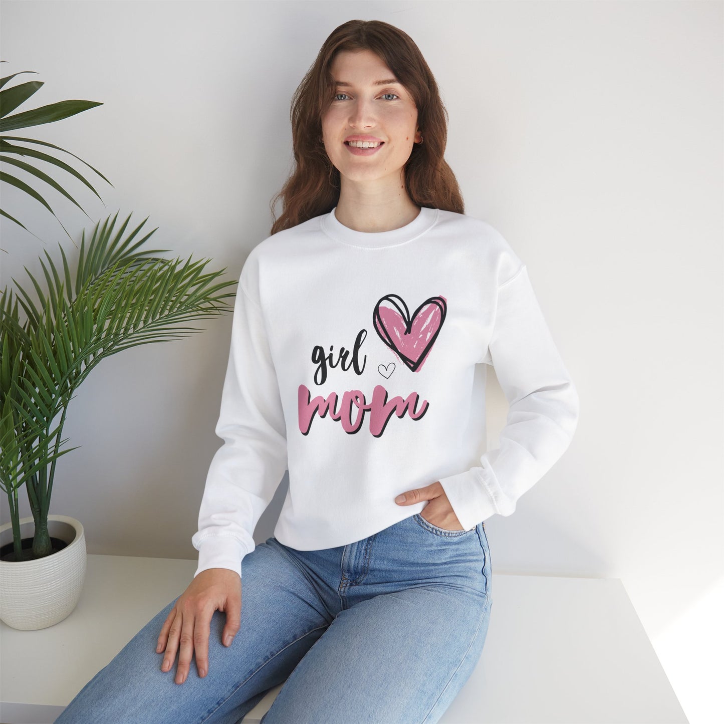 Girl Mom Crewneck Sweatshirt - Perfect Gift for Mother's Day