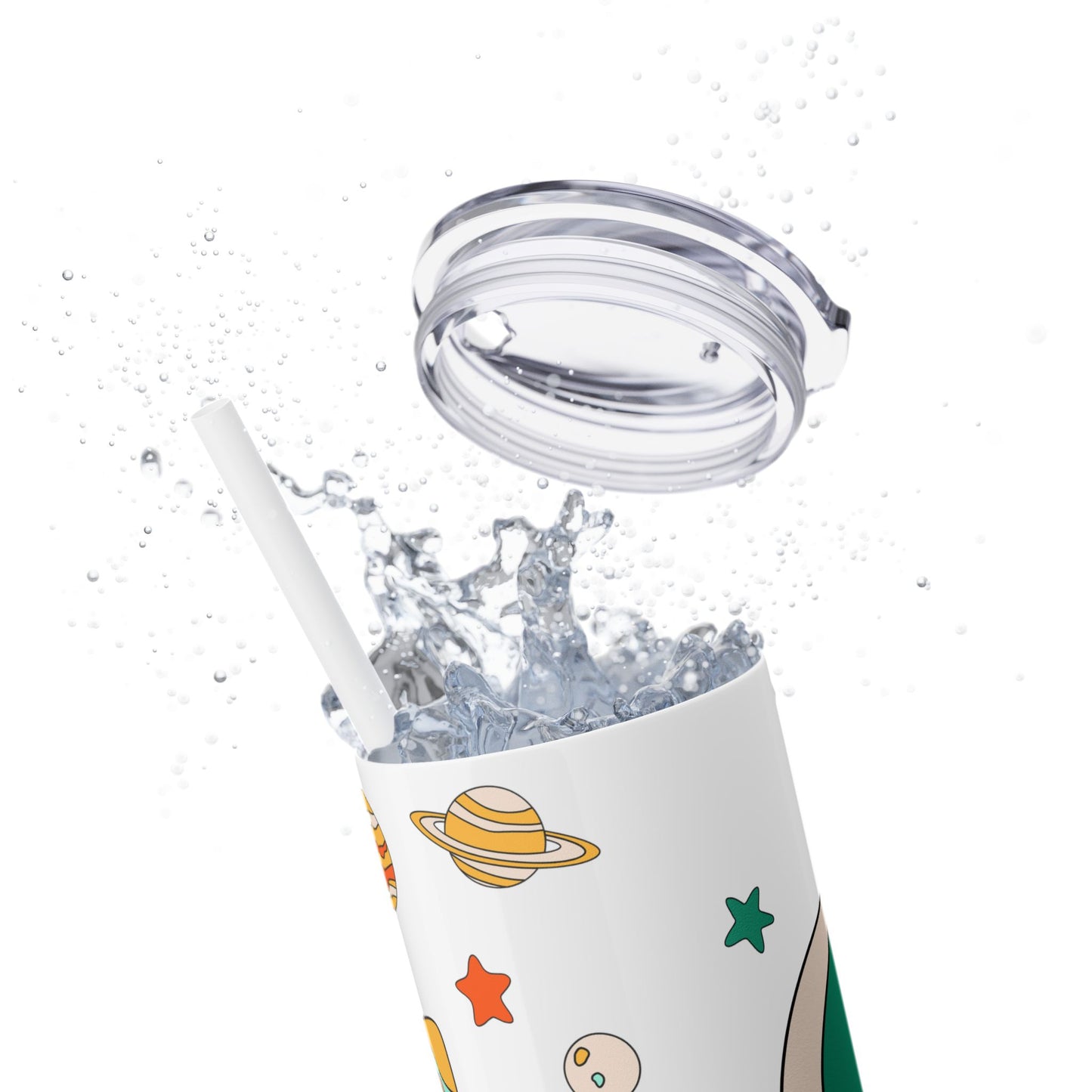 Go to the Stars Skinny Tumbler with Straw - 20oz Space Theme Drinkware