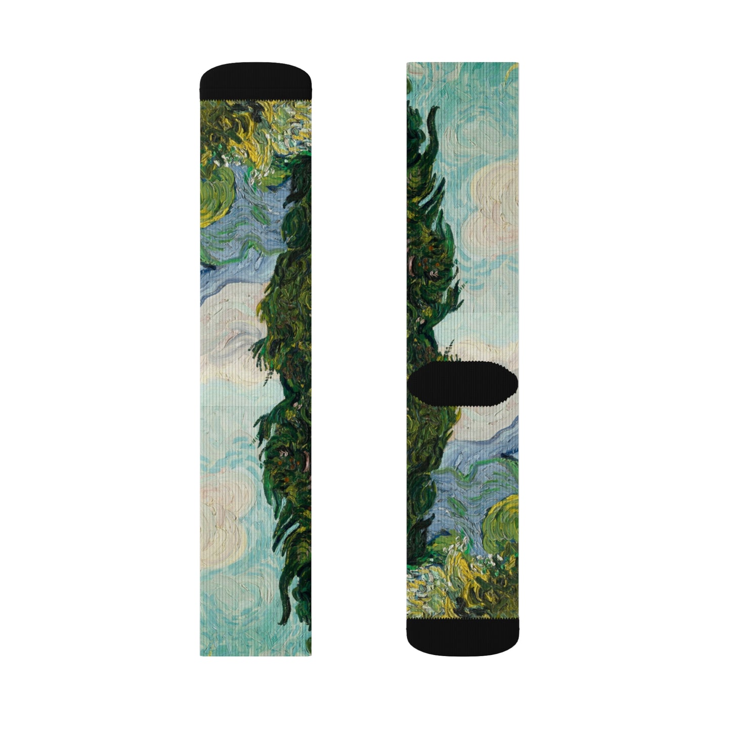 Artistic Sublimation Socks - Van Gogh Inspired Design for Creative Souls