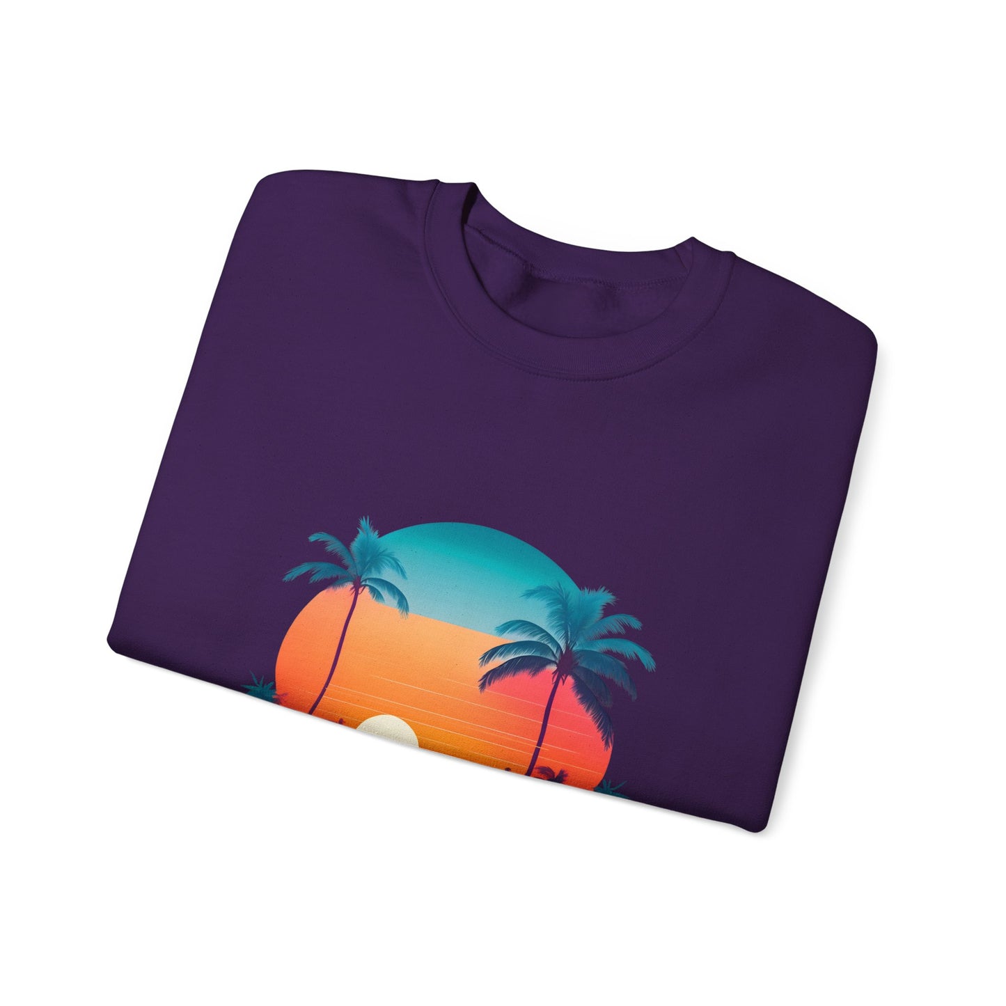 Retro Sunset Car Unisex Crewneck Sweatshirt