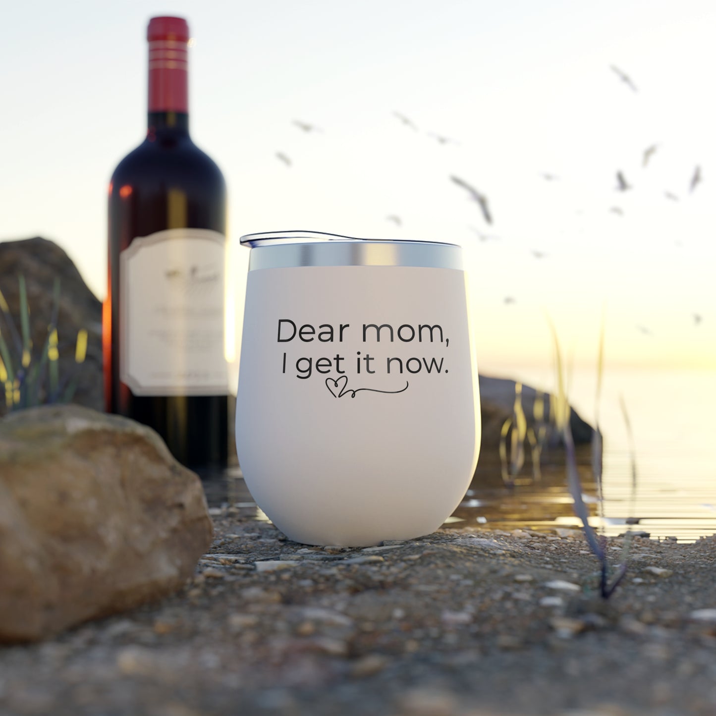 Mom Appreciation Copper Insulated Cup – 12oz with Heartfelt Message